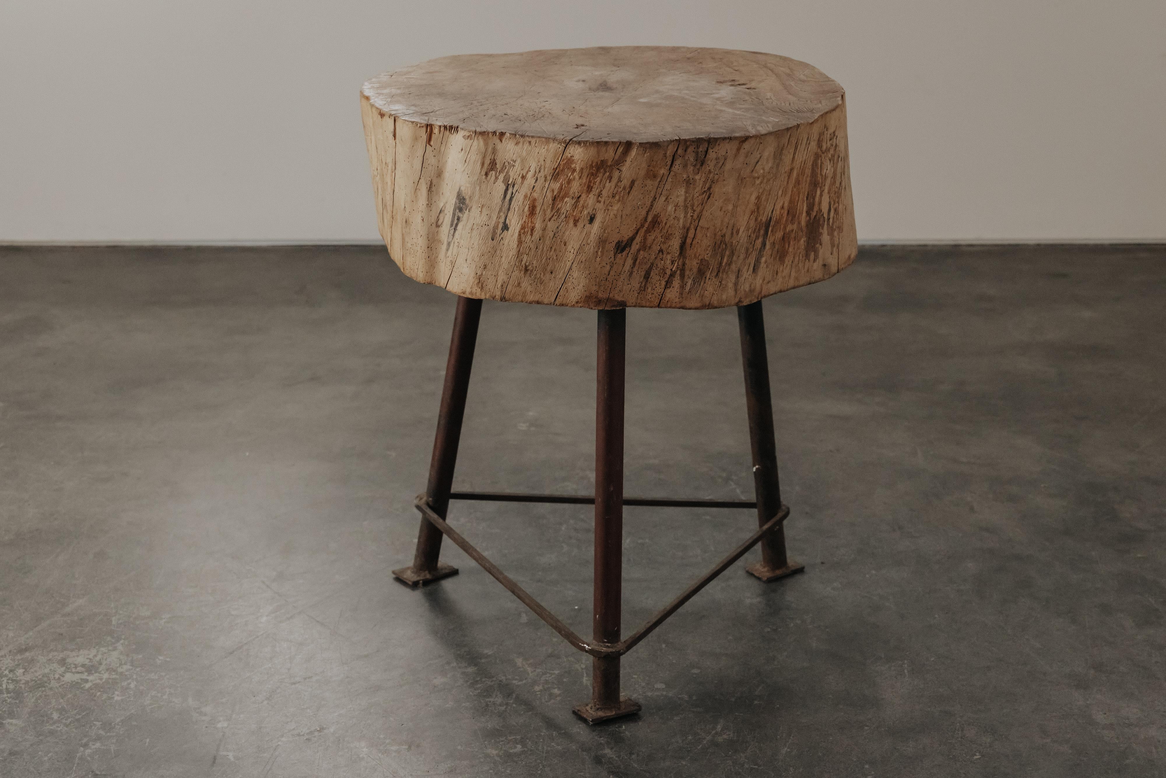 Industrieller Blocktisch im Vintage-Stil aus Frankreich, um 1940 (Europäisch) im Angebot
