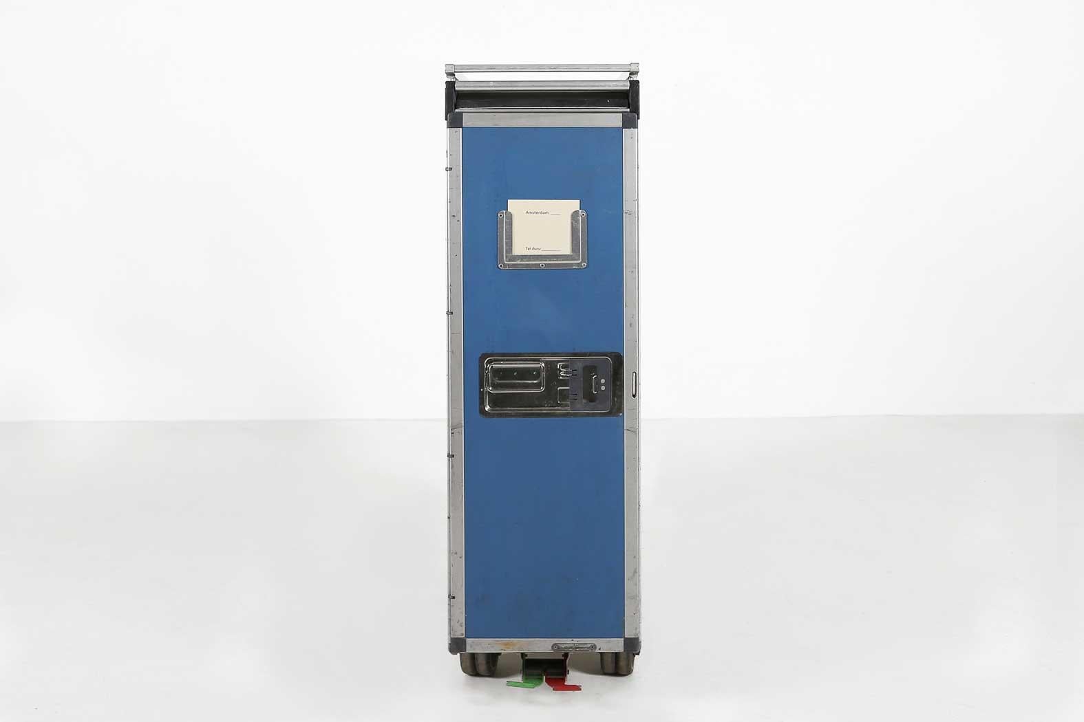 Vintage Industrial blue Airplane trolley, The Netherlands ca. 1980 For Sale 4