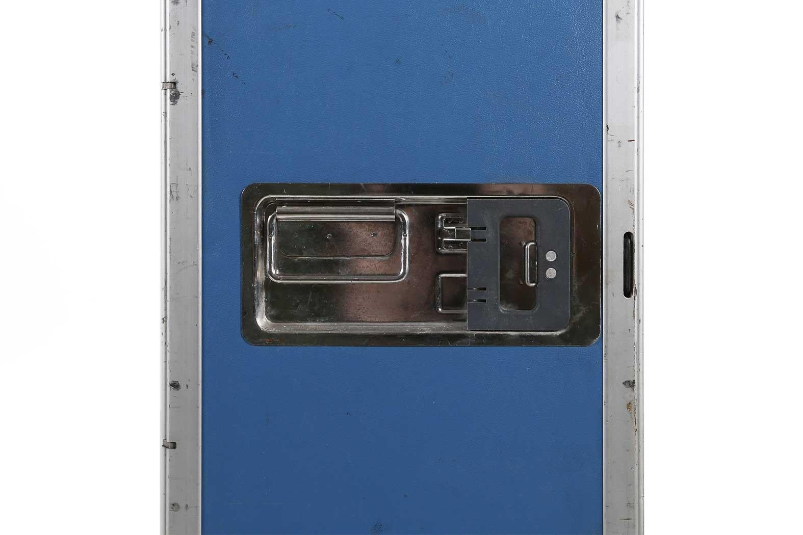 Dutch Vintage Industrial blue Airplane trolley, The Netherlands ca. 1980 For Sale