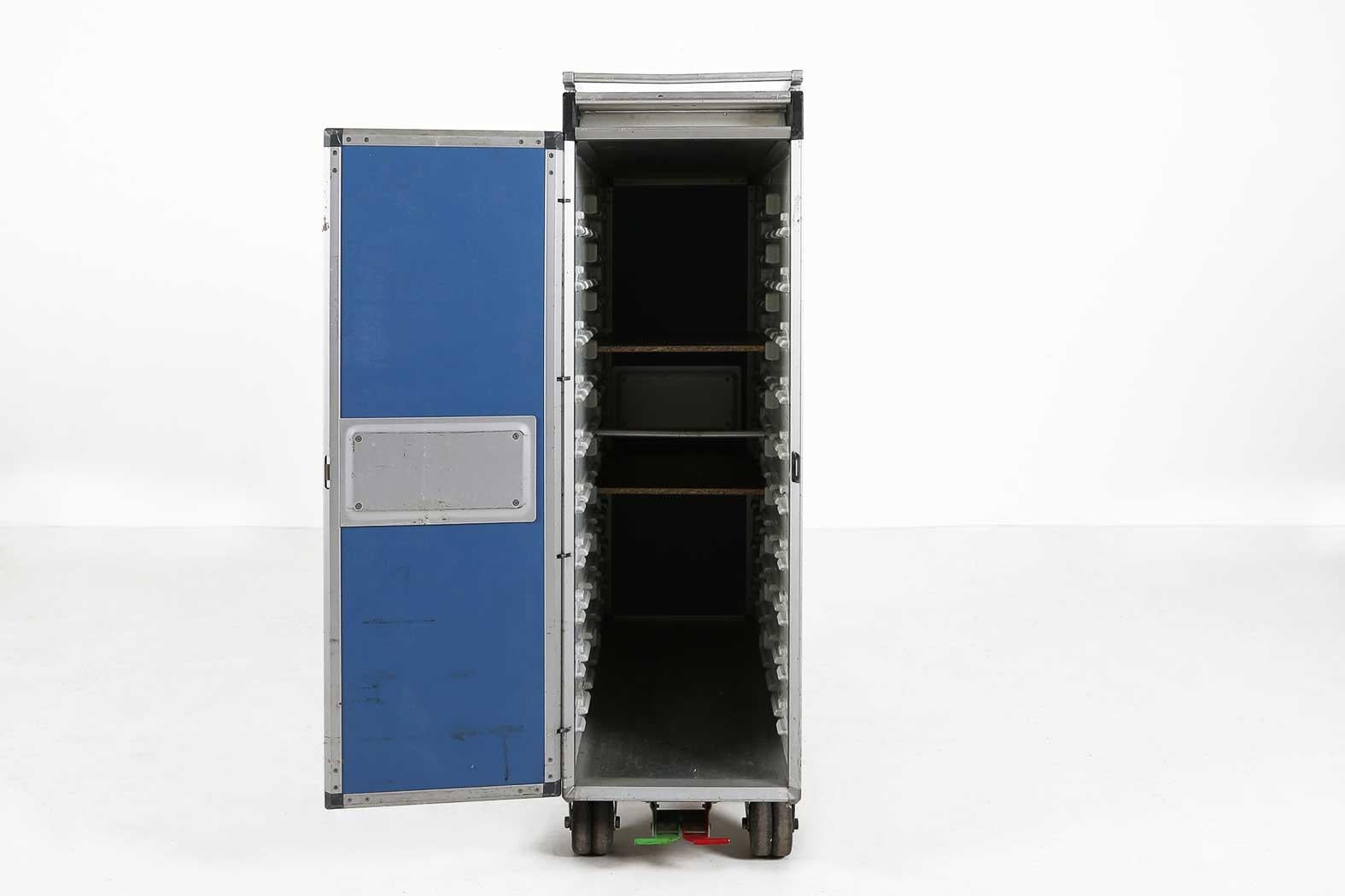 Late 20th Century Vintage Industrial blue Airplane trolley, The Netherlands ca. 1980 For Sale