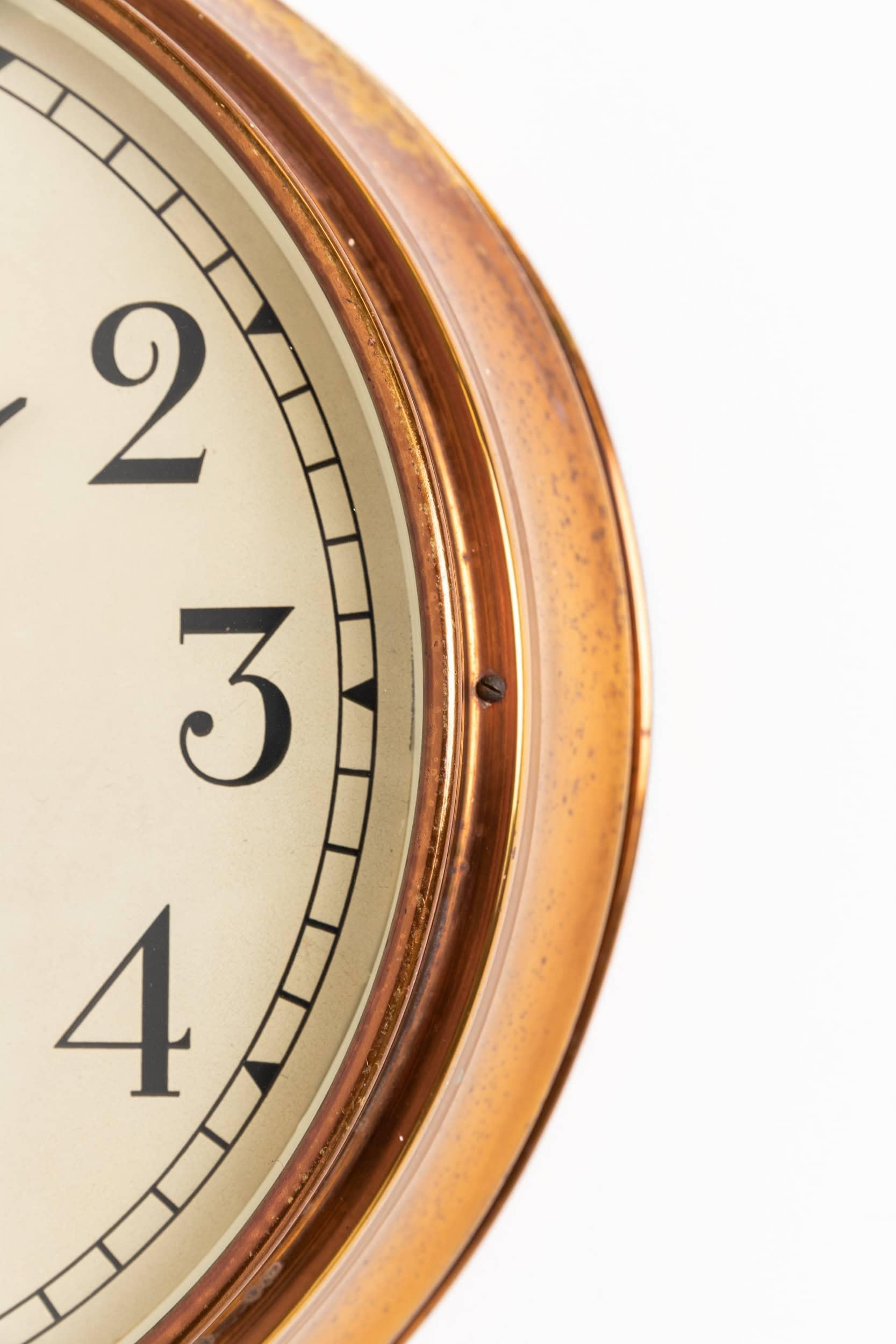 Reway Clock Vintage Industrial Brass Metal Magneta Factory Railway Wall Clock, c ...