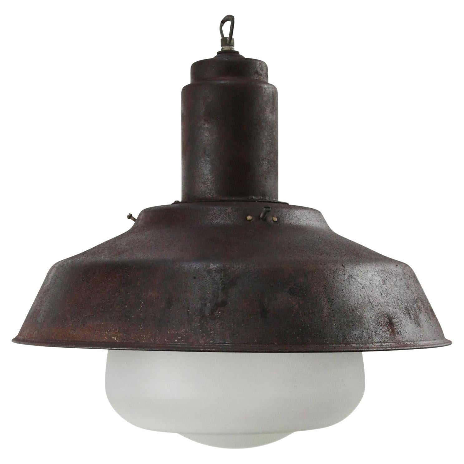 1920 Silver Gilded Frosted Glass Pendant Light For Sale at 1stDibs