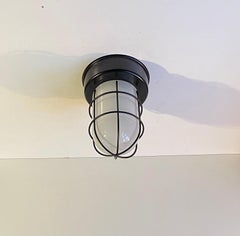 Vintage Industrial Cage Flush Mount or Wall Light by Abo Randers, 1980s