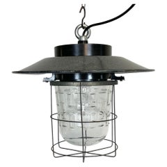 Retro Industrial Cage Pendant Lamp, 1960s