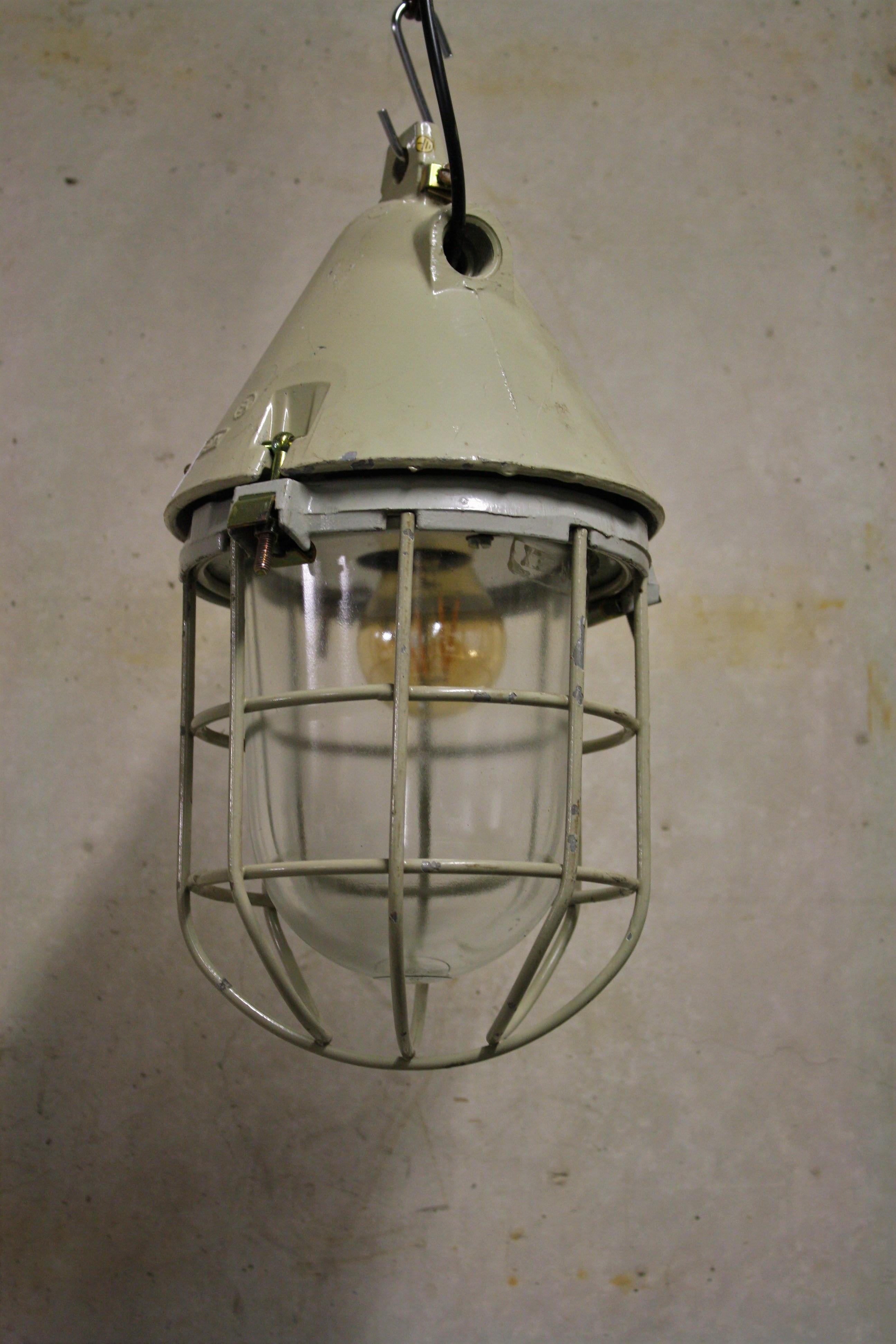 caged bunker light