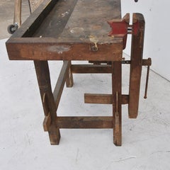 Vintage Industrial Carpenter Work Bench Reed MFG Co