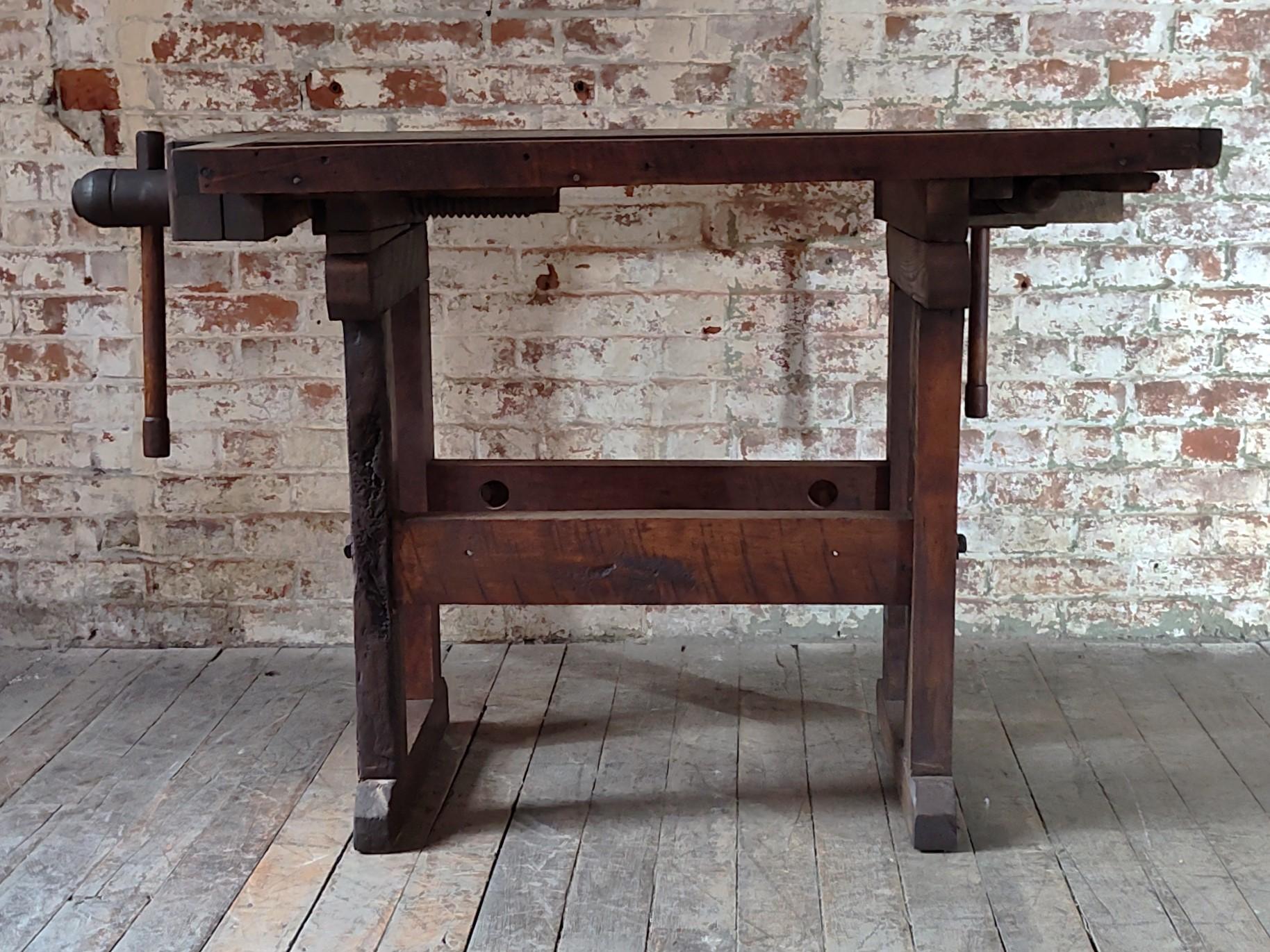 Vintage Industrial Carpenter’s Workbench 4