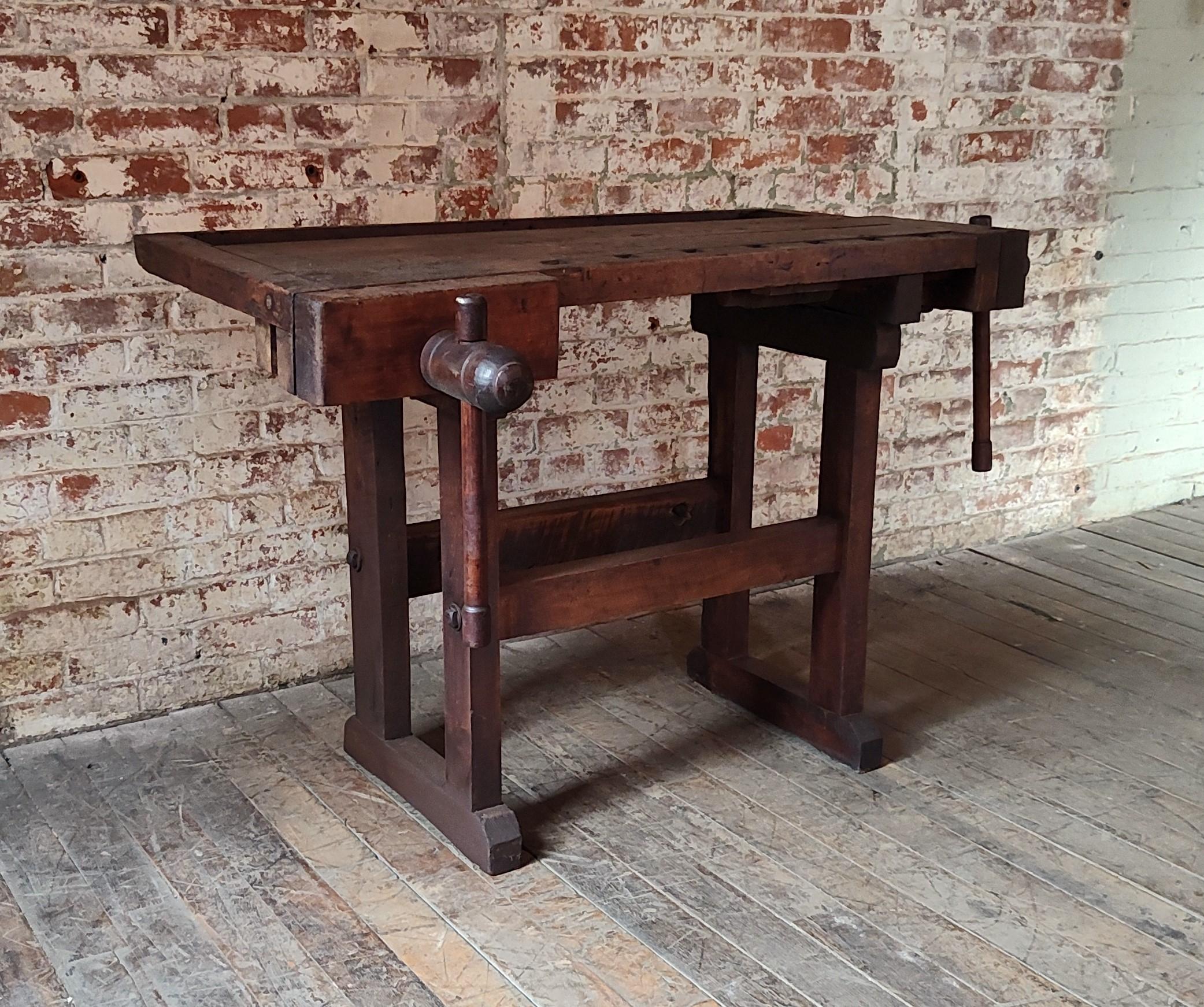 Vintage Industrial Carpenter’s Workbench

Overall Dimensions: 28 1/2