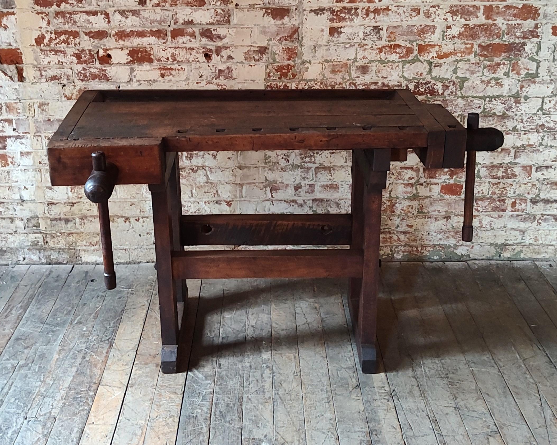 American Vintage Industrial Carpenter’s Workbench