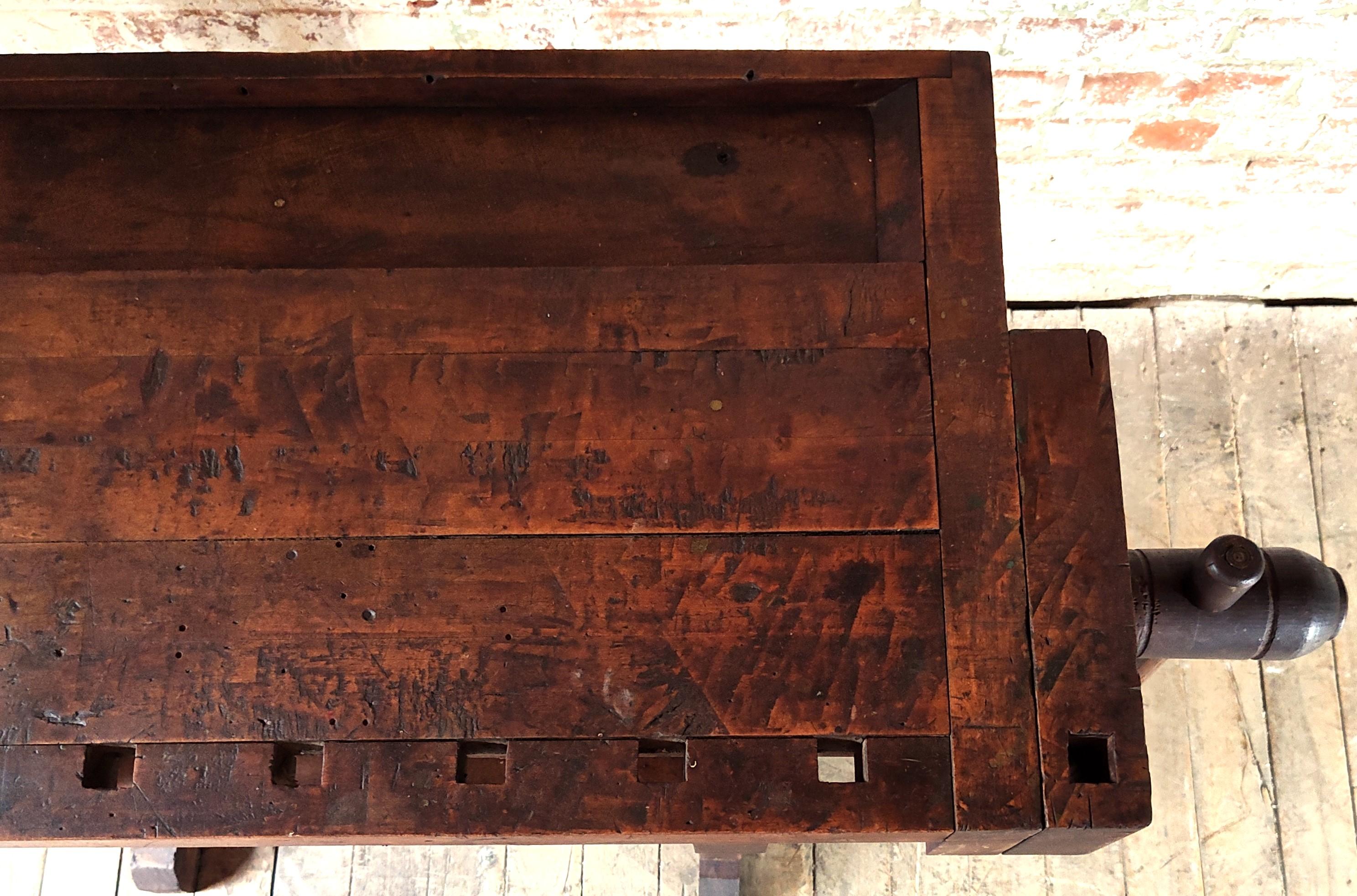 Vintage Industrial Carpenter’s Workbench 2