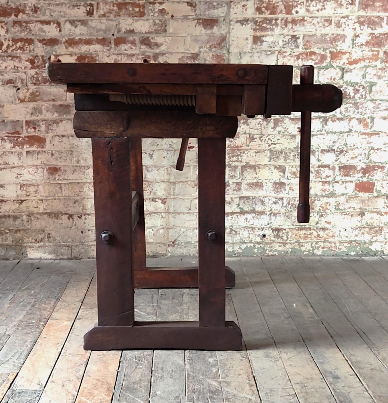 Vintage Industrial Carpenter’s Workbench 3