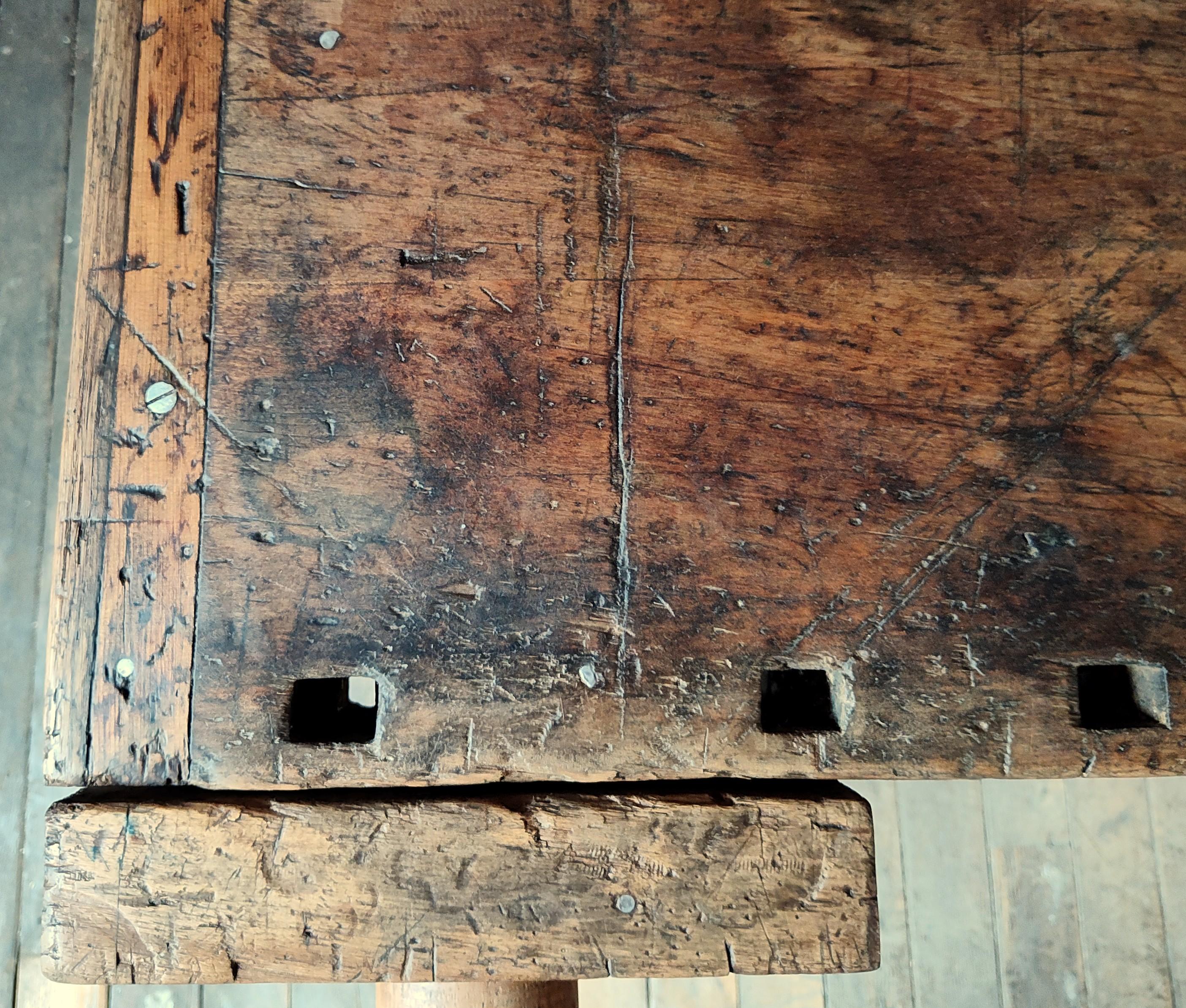 Etabli de menuisier industriel vintage / armoire de rangement en vente 4