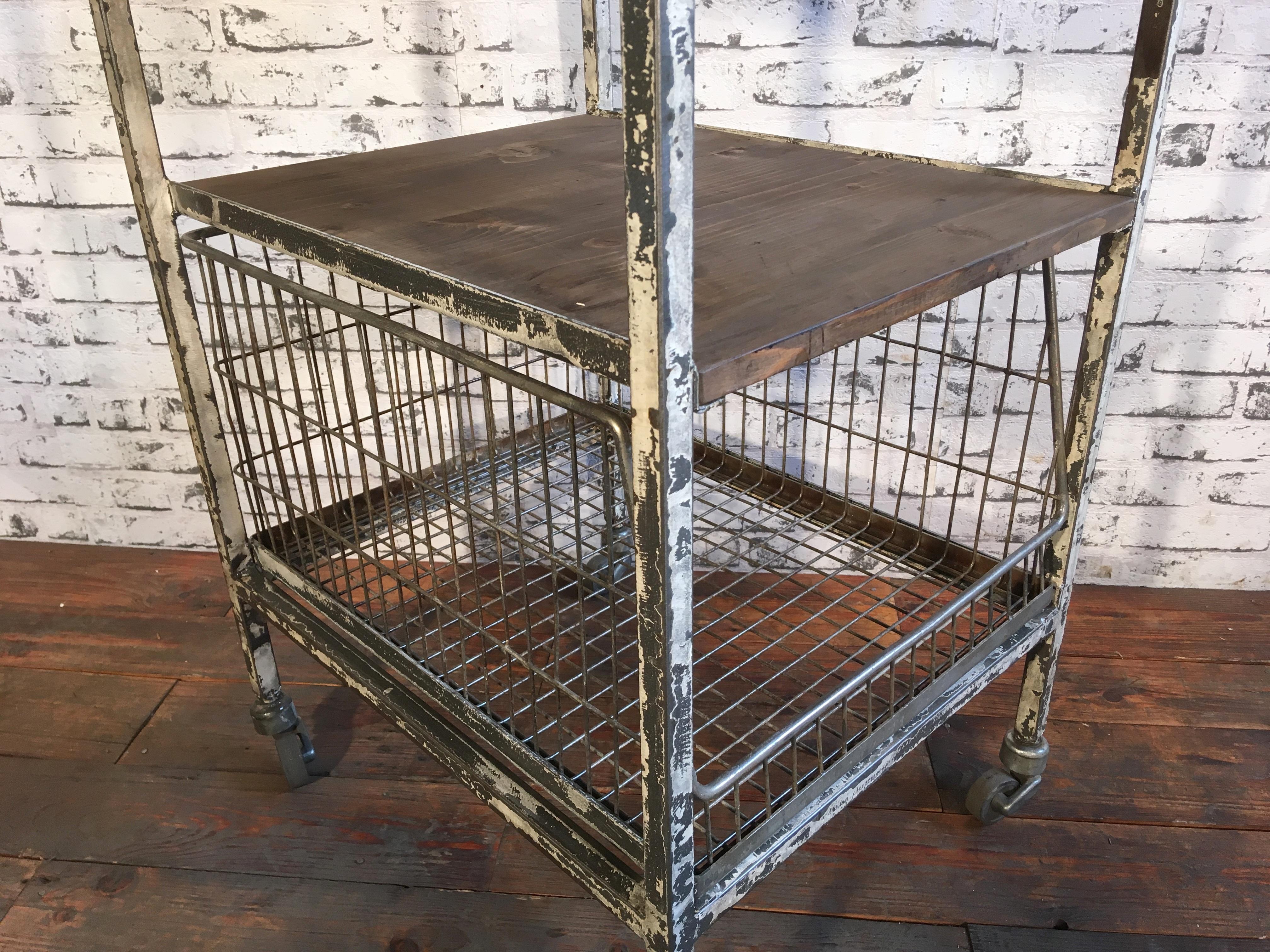 Vintage Industrial Cart With Shelves, 1960s 1