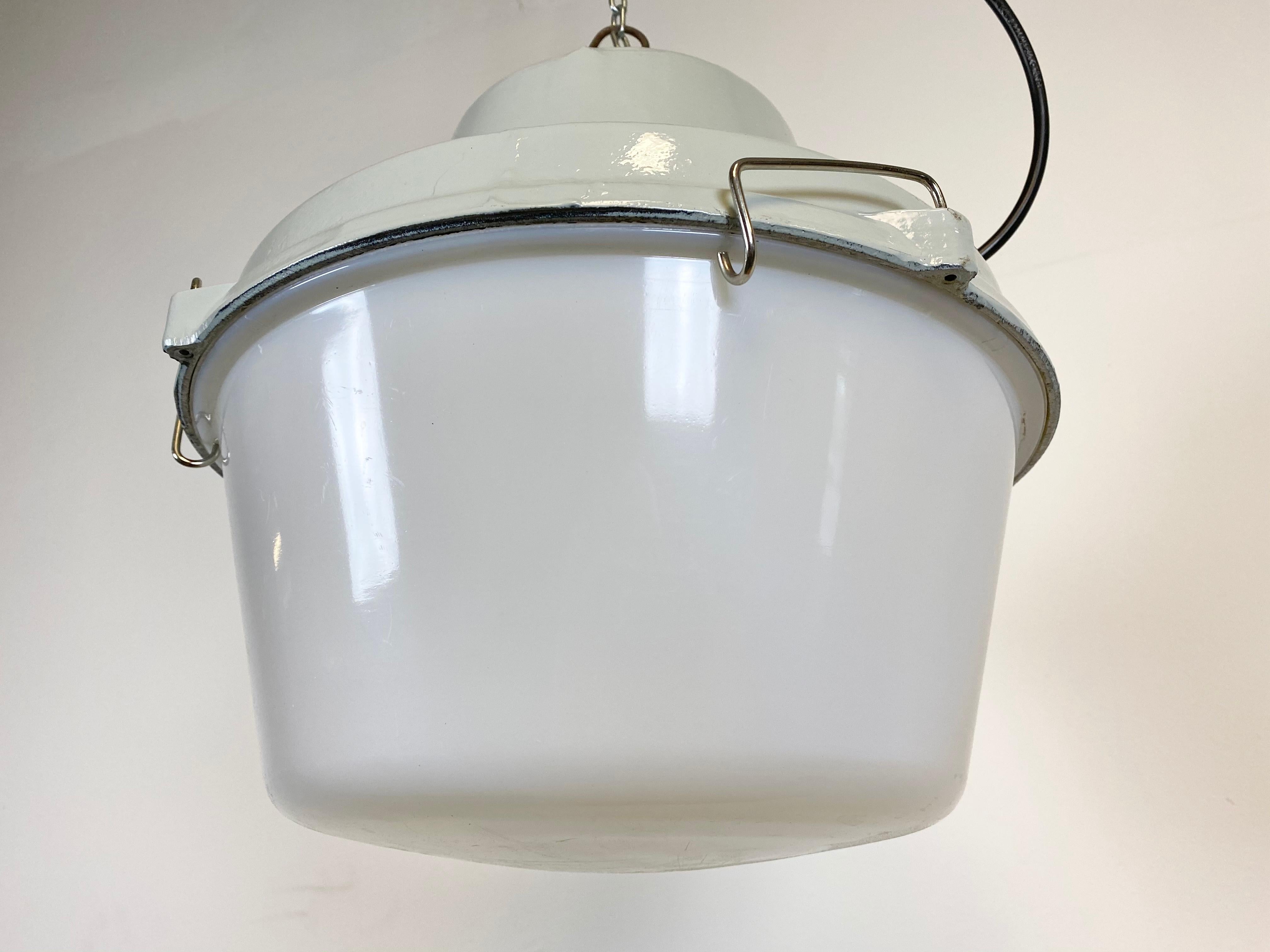 Aluminum Vintage Industrial Cast Aluminium Pendant Lamp, 1990s For Sale