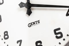 Reloj de pared industrial vintage de fundición Gents of Leicester Factory, c.1930