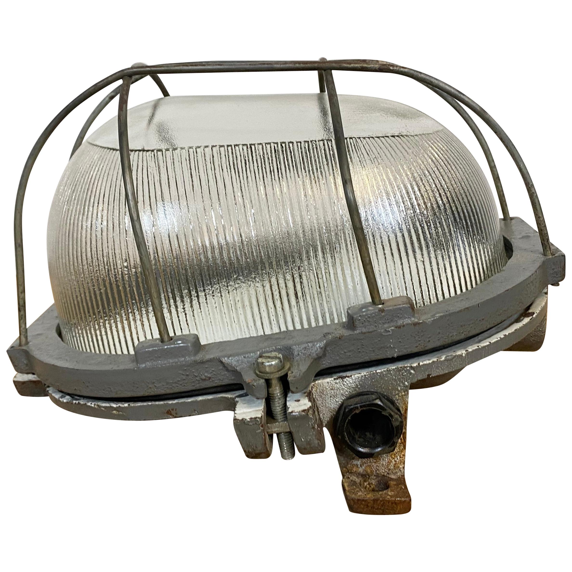 Vintage Cast Iron Industrial Wall Light, 1960s at 1stDibs