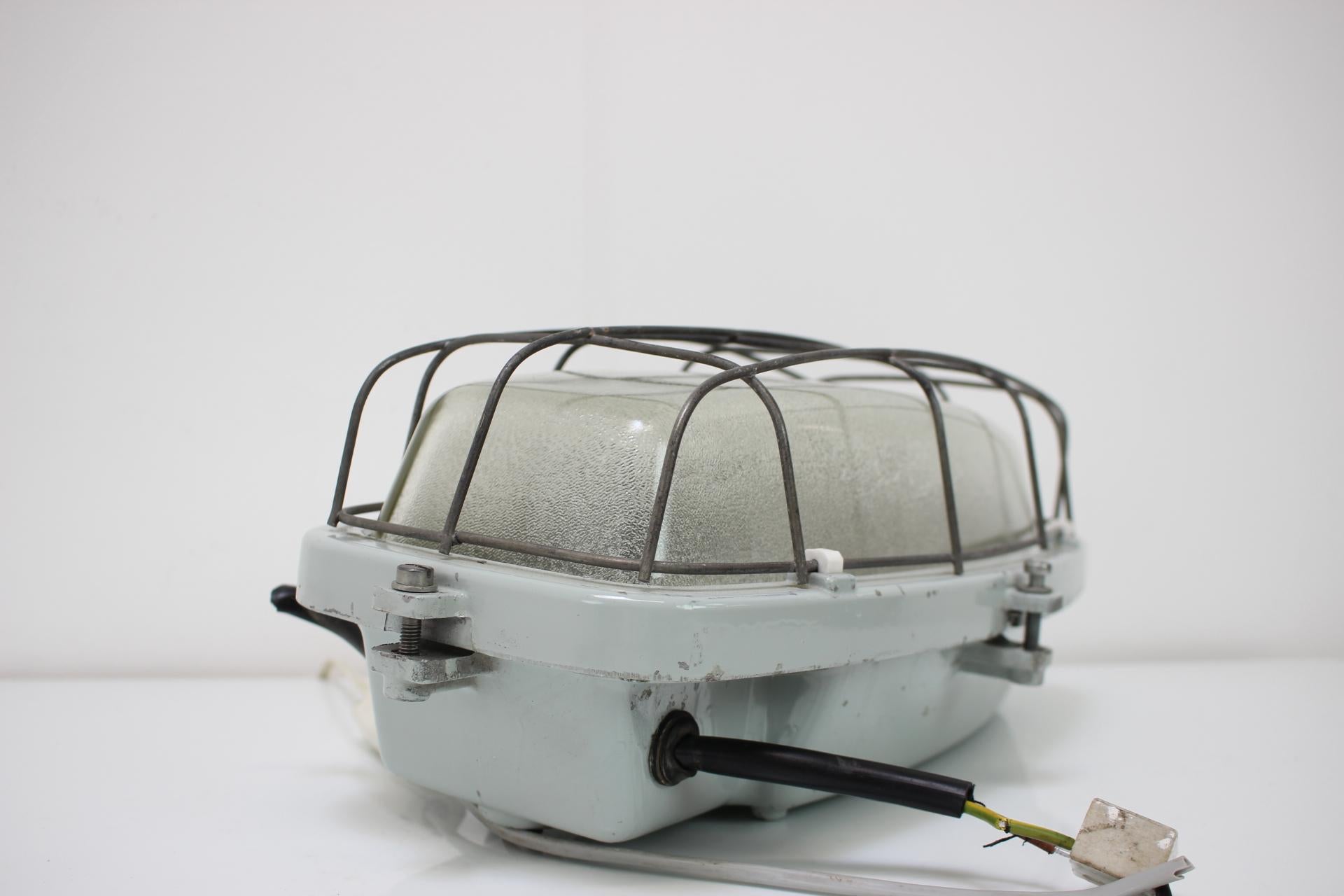 Vintage Industrial Ceiling Lamp Typ 511 32 01, Czechoslovakia, 1960's For Sale 7