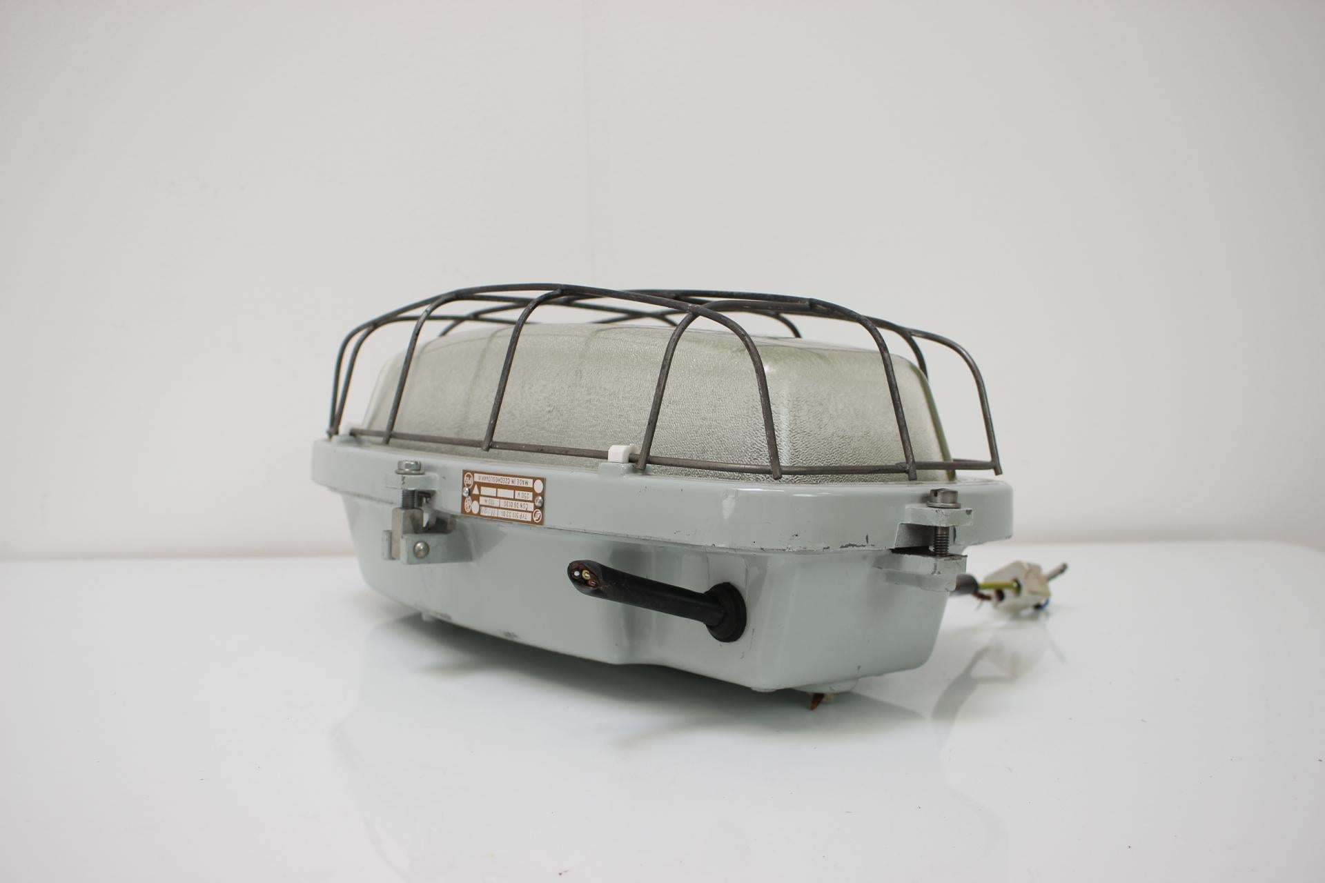 Vintage Industrial Ceiling Lamp Typ 511 32 01, Czechoslovakia, 1960's For Sale 8