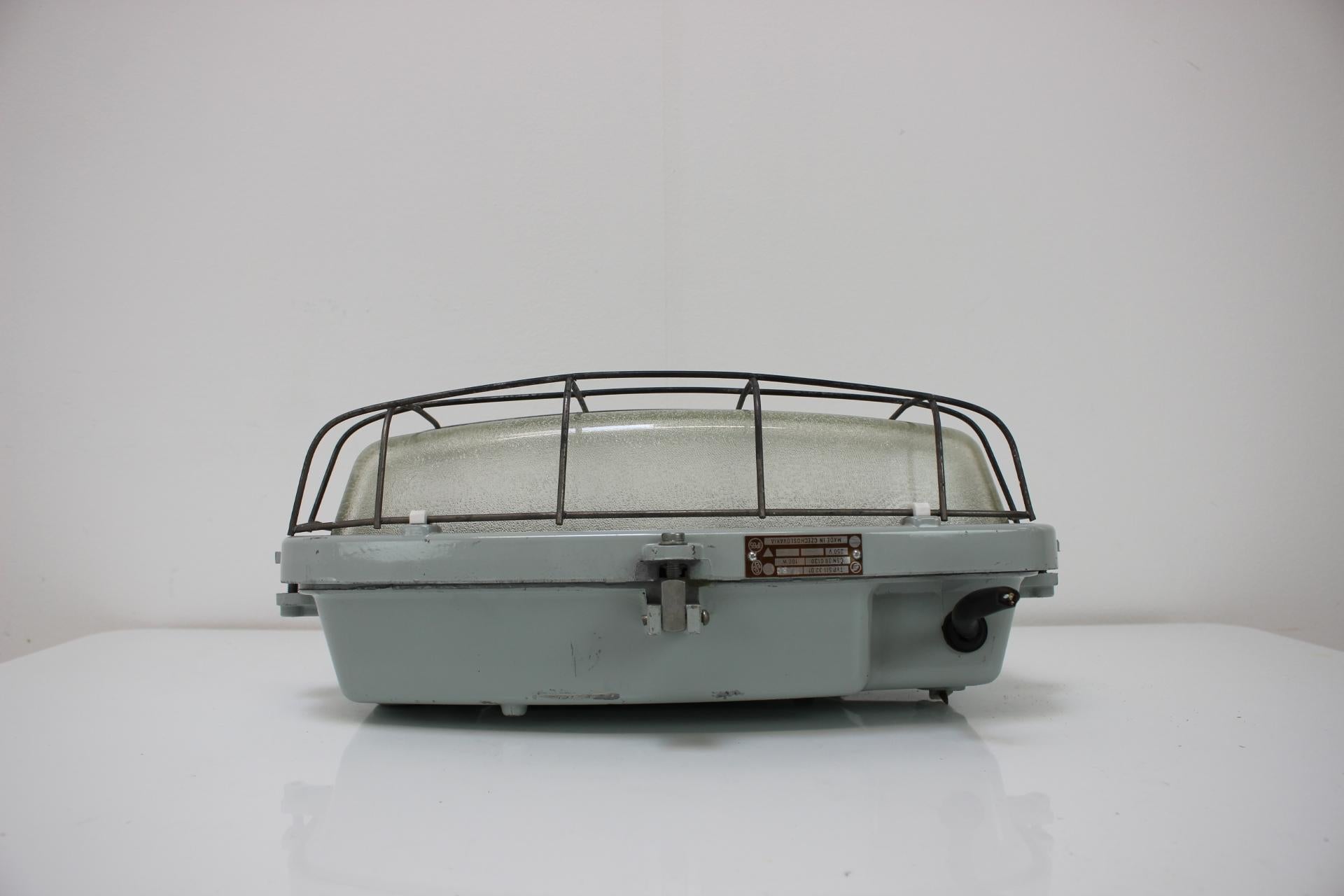 Late 20th Century Vintage Industrial Ceiling Lamp Typ 511 32 01, Czechoslovakia, 1960's For Sale