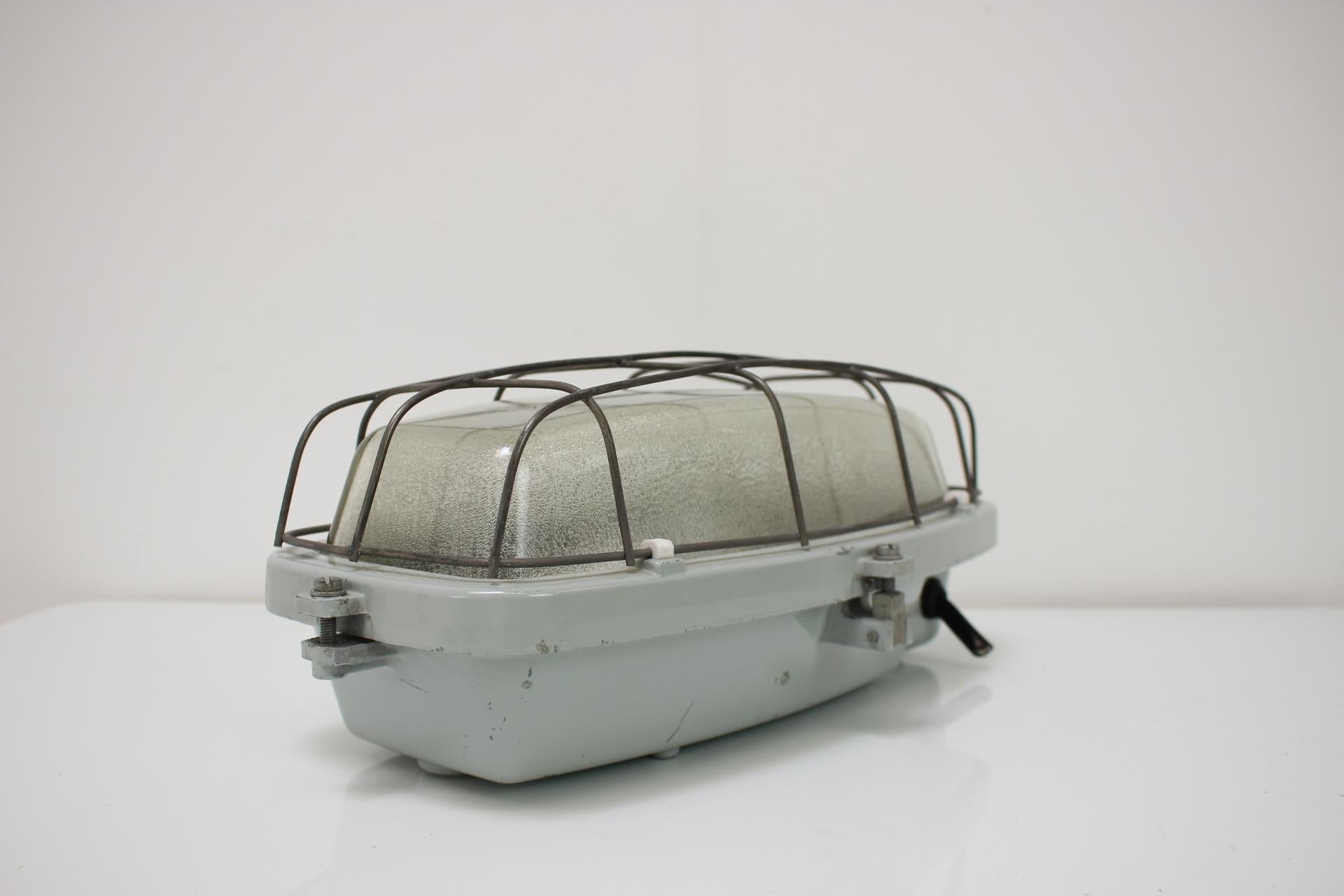 Late 20th Century Vintage Industrial Ceiling Lamp Typ 511 32 01, Czechoslovakia, 1960's For Sale