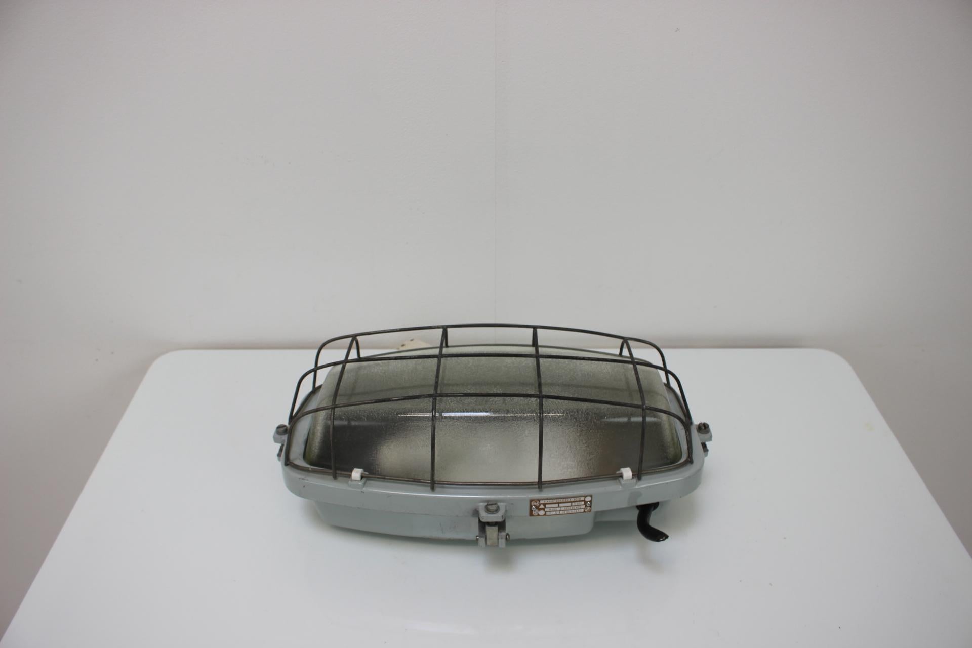 Metal Vintage Industrial Ceiling Lamp Typ 511 32 01, Czechoslovakia, 1960's For Sale
