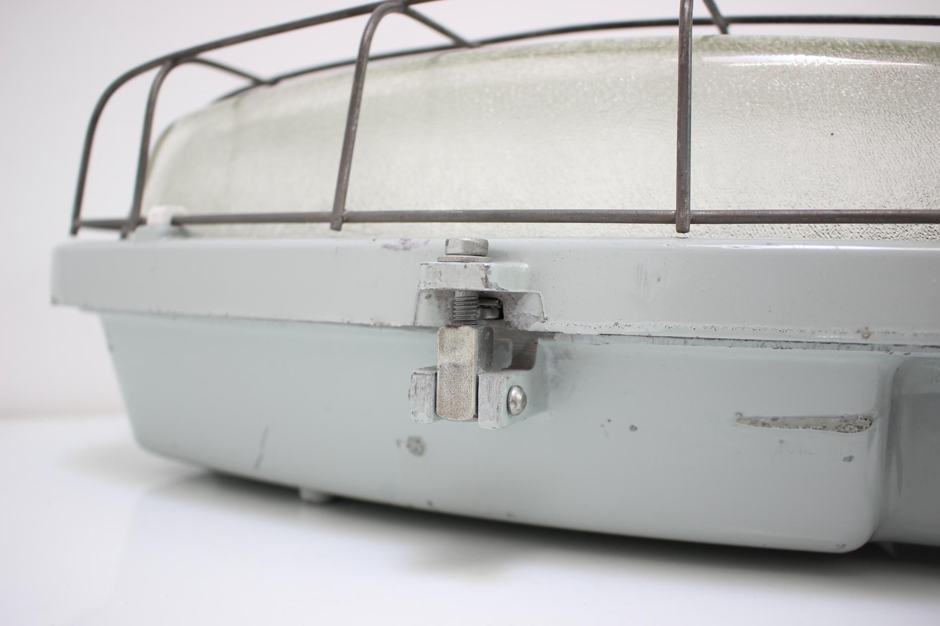 Metal Vintage Industrial Ceiling Lamp Typ 511 32 01, Czechoslovakia, 1960's For Sale
