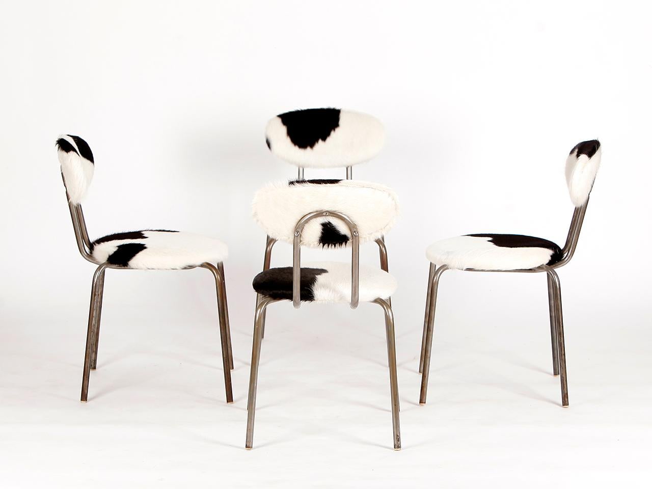 Vintage Industrial Chairs, 1960s, Set of 4 In Good Condition In Wien, AT