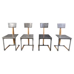 Chaises industrielles vintage, 1970 - ensemble de 4