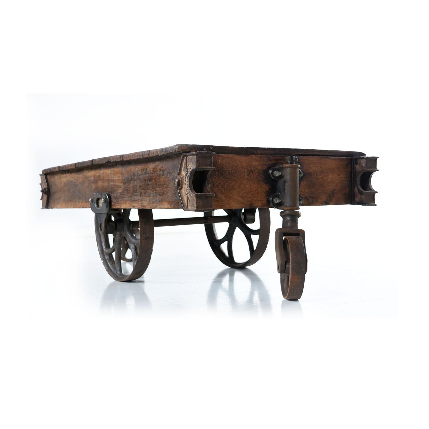 railroad cart coffee table