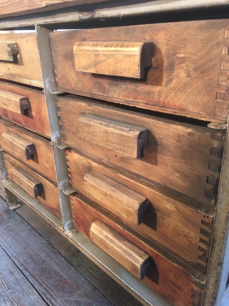 Vintage Industrial Chest of Drawers, 1950s For Sale at 1stdibs