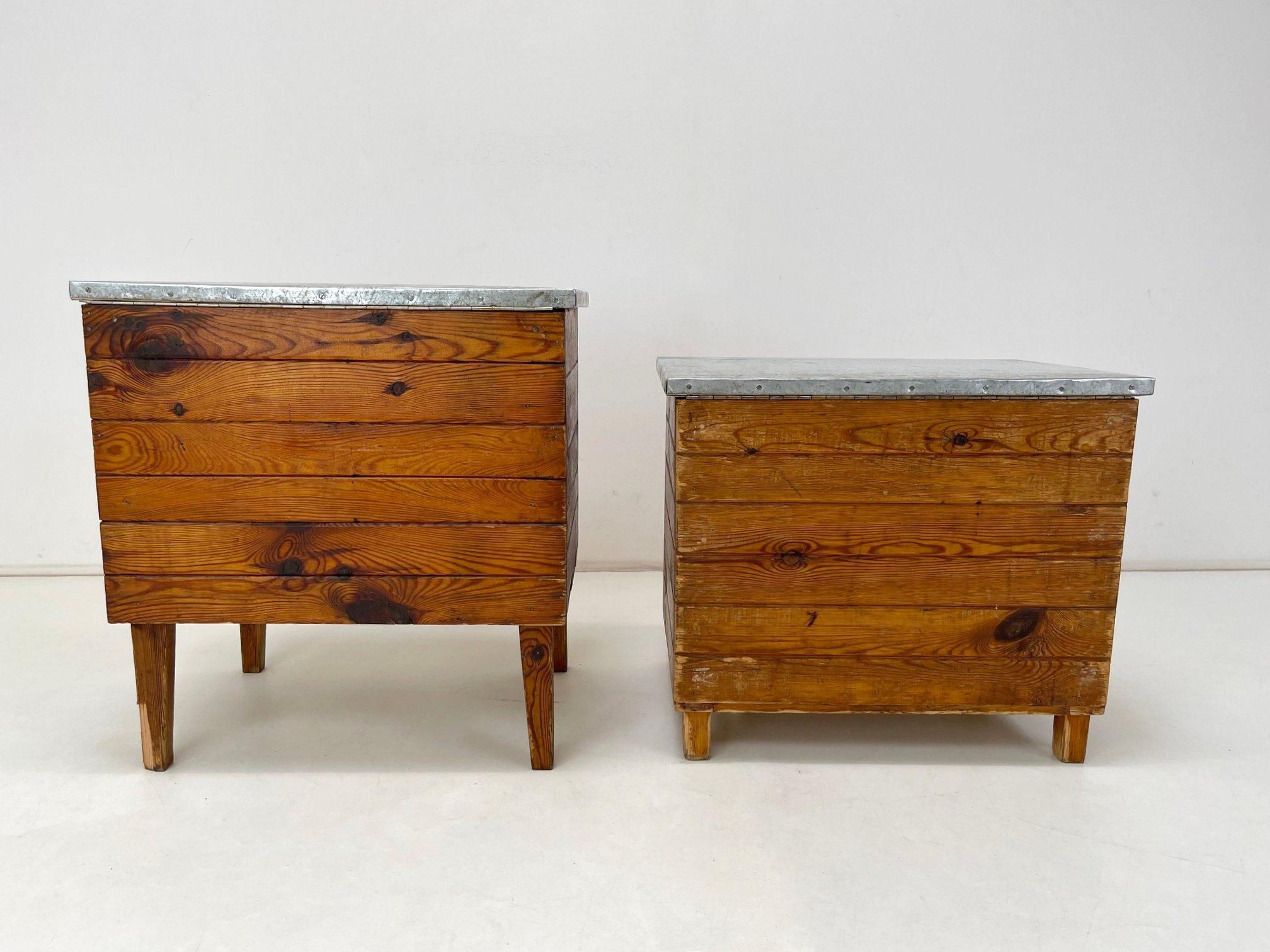 Vintage Industrial Chests or Nightstands, 1950's For Sale 5