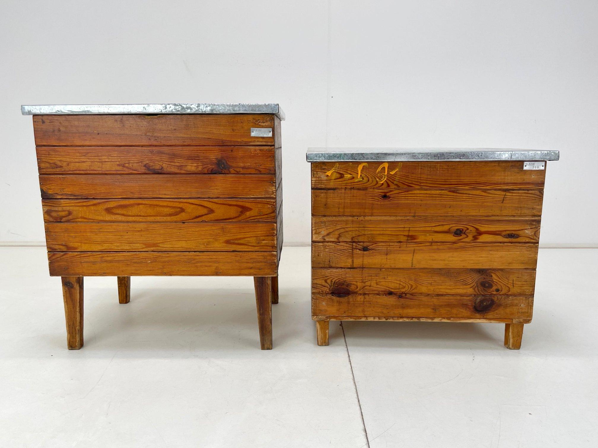 Vintage Industrial Chests or Nightstands, 1950's For Sale 2