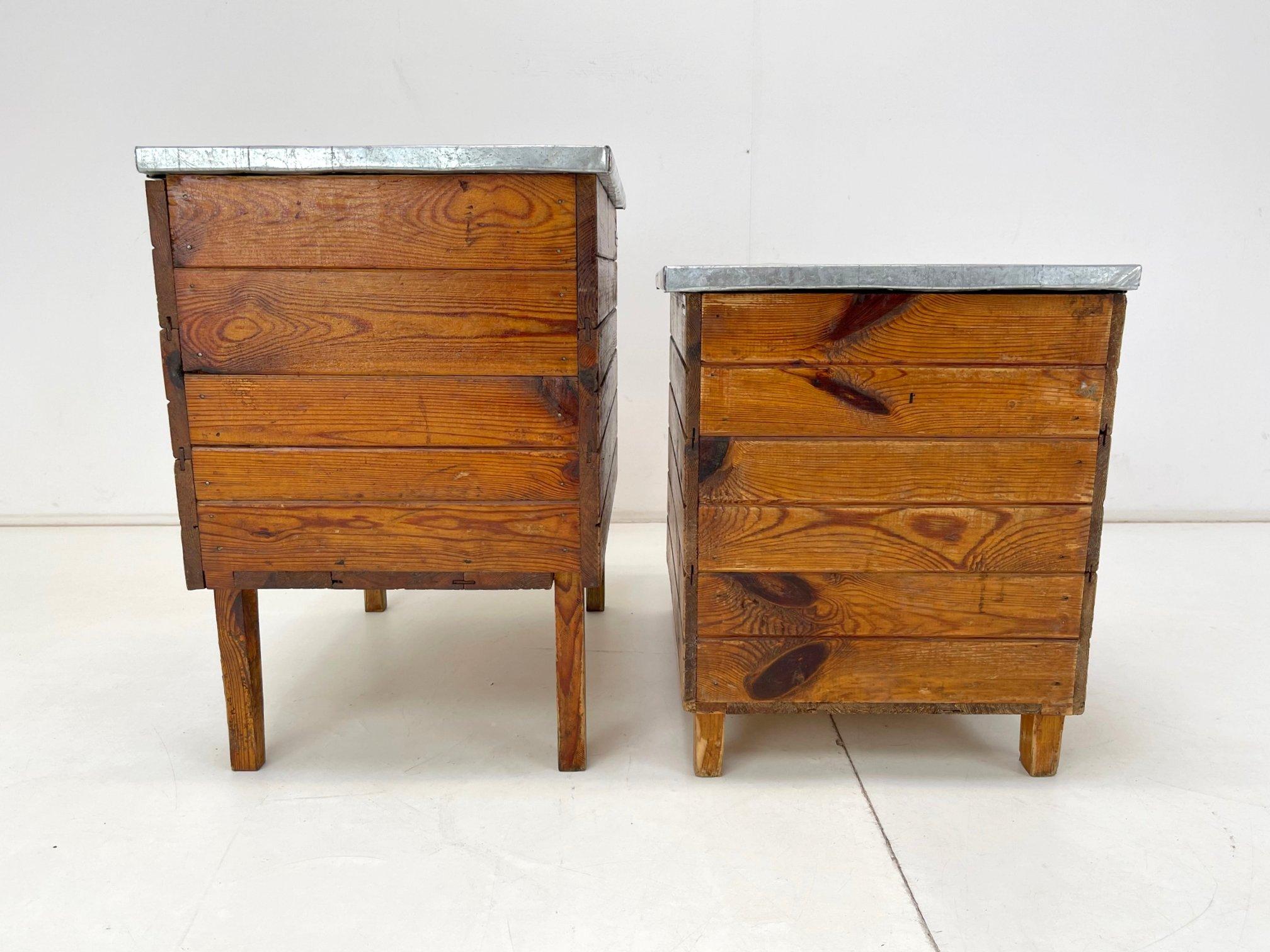 Vintage Industrial Chests or Nightstands, 1950's For Sale 3