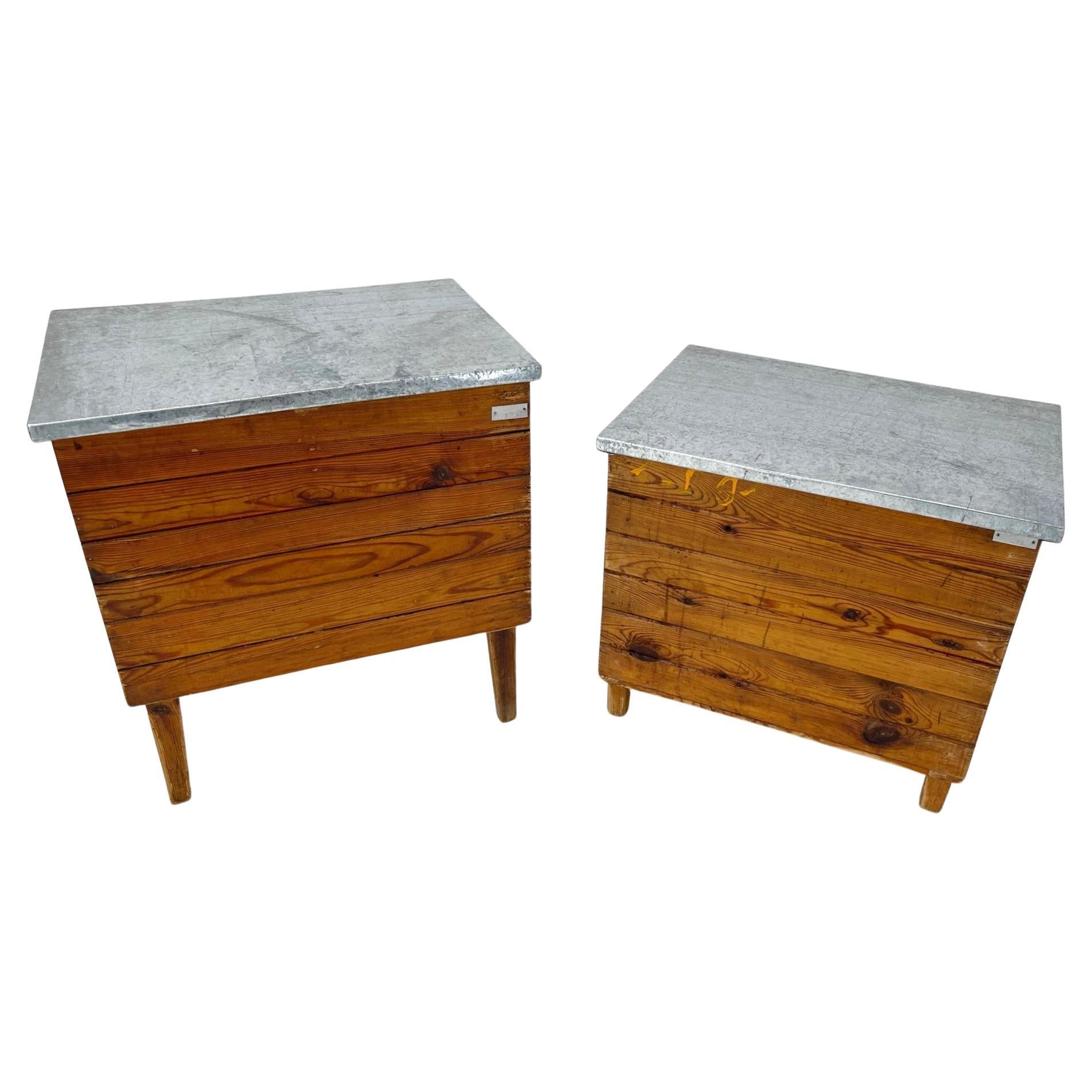 Vintage Industrial Chests or Nightstands, 1950's For Sale