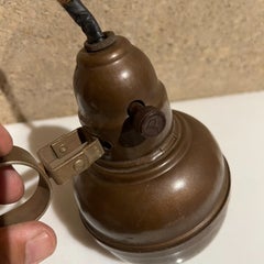 Vintage Industrial Clip on Magnifying Glass Light Plug in Lamp