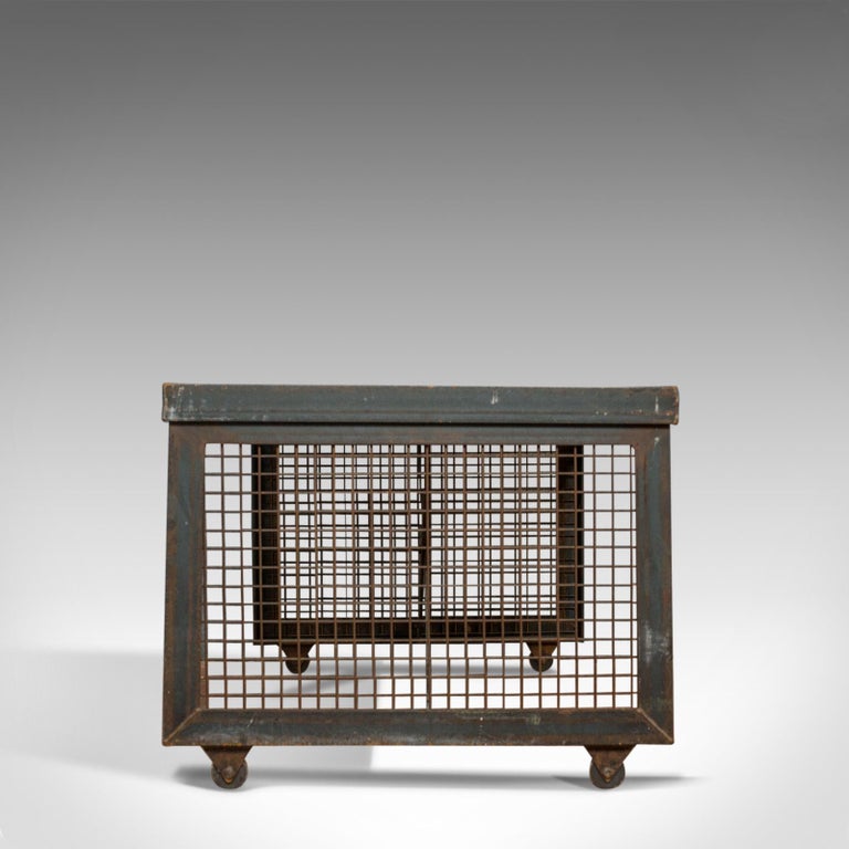 Vintage Industrial Coffee Table, English, Handmade, Steel, Oak, 20th