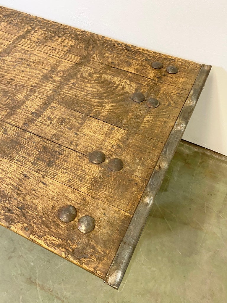 Vintage Industrial Coffee Table For Sale at 1stDibs