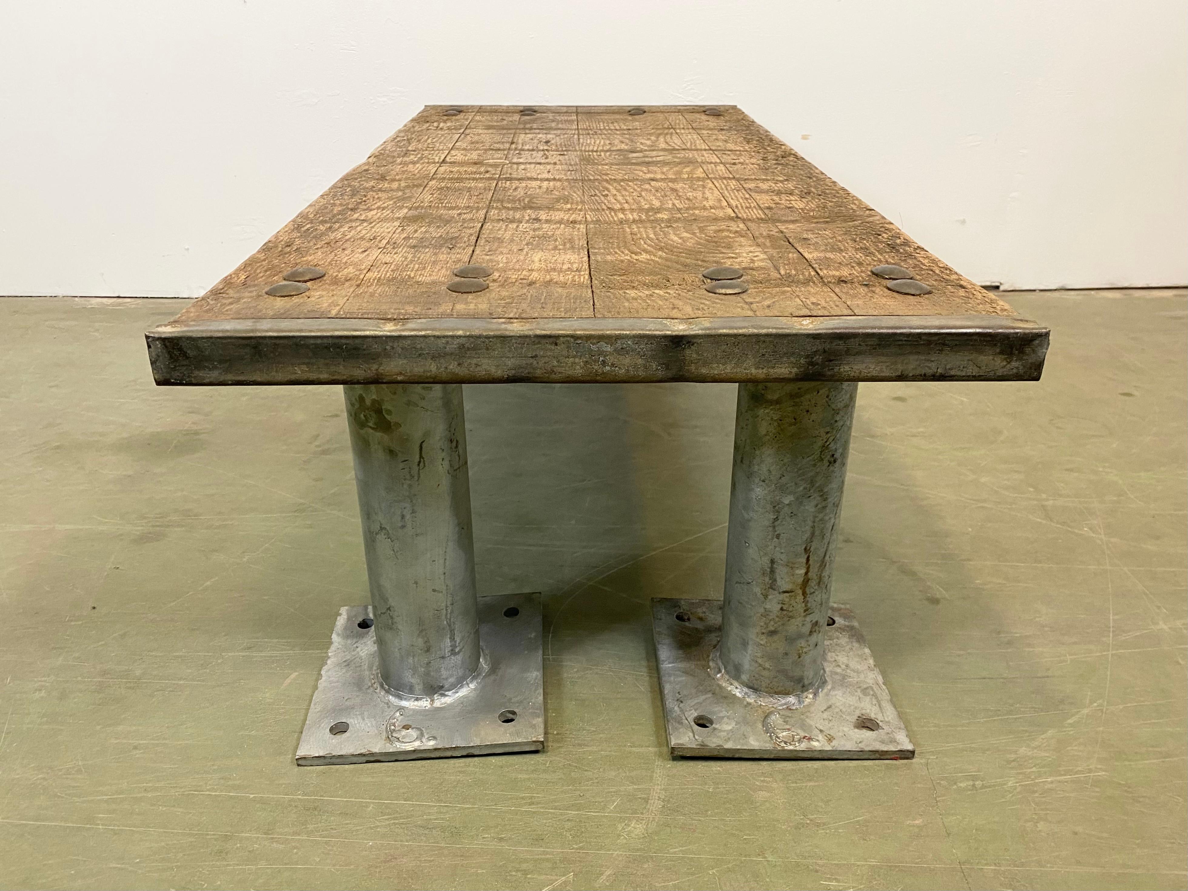 Vintage Industrial Coffee Table For Sale 3