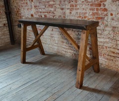 Vintage Industrial Console / Display Table