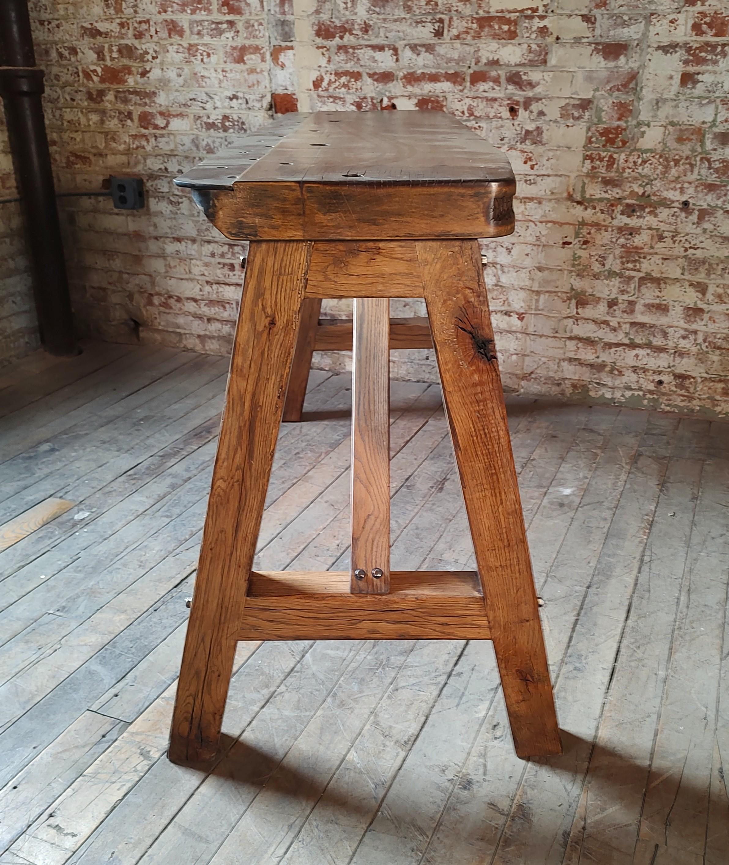 20th Century Vintage Industrial Console / Display Table For Sale