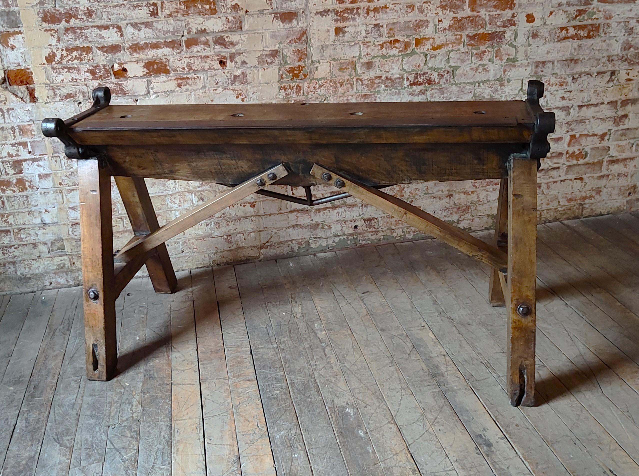 Vintage Industrial Console / Sofa Table For Sale 2