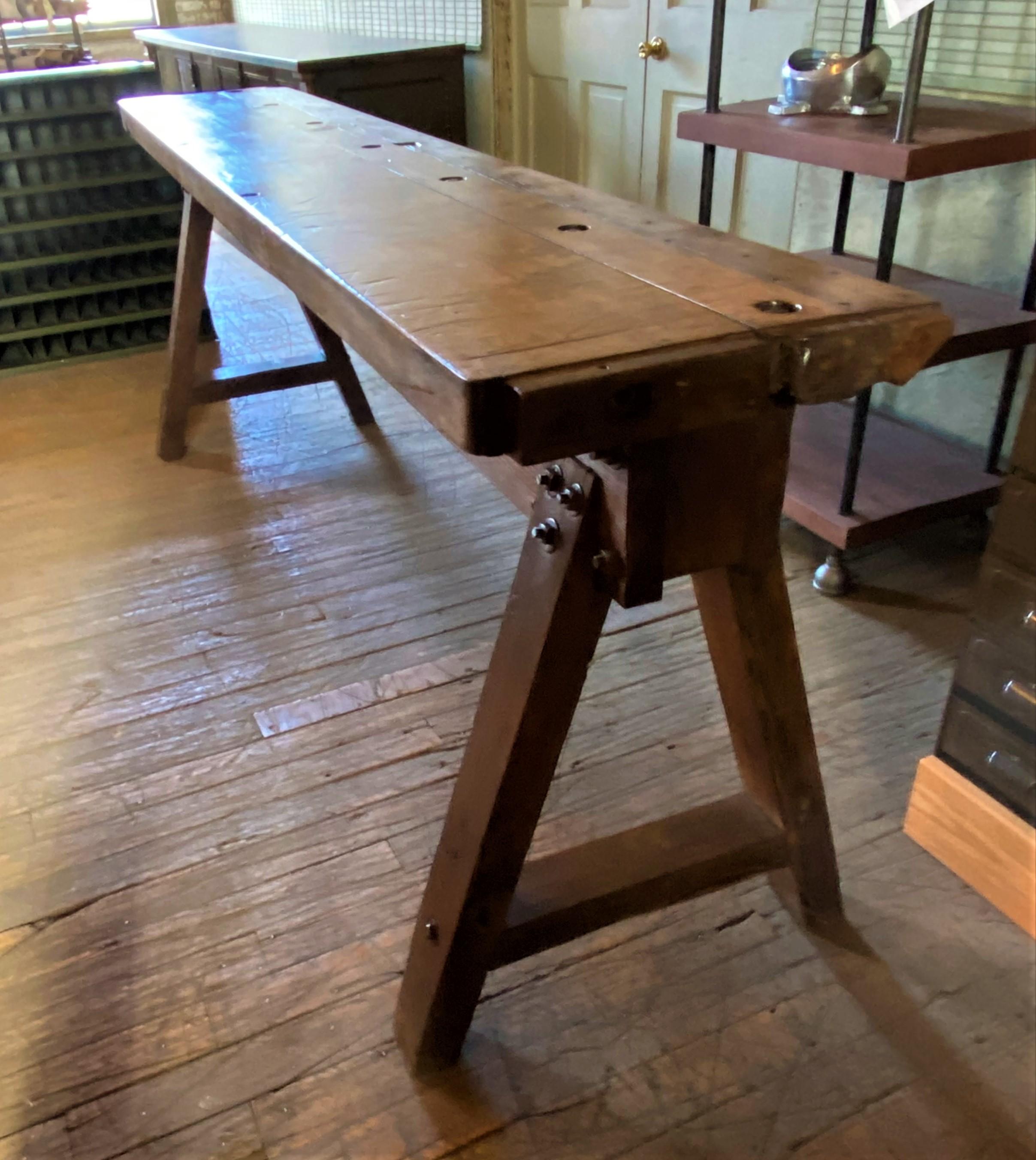 20th Century Vintage Industrial Console Table