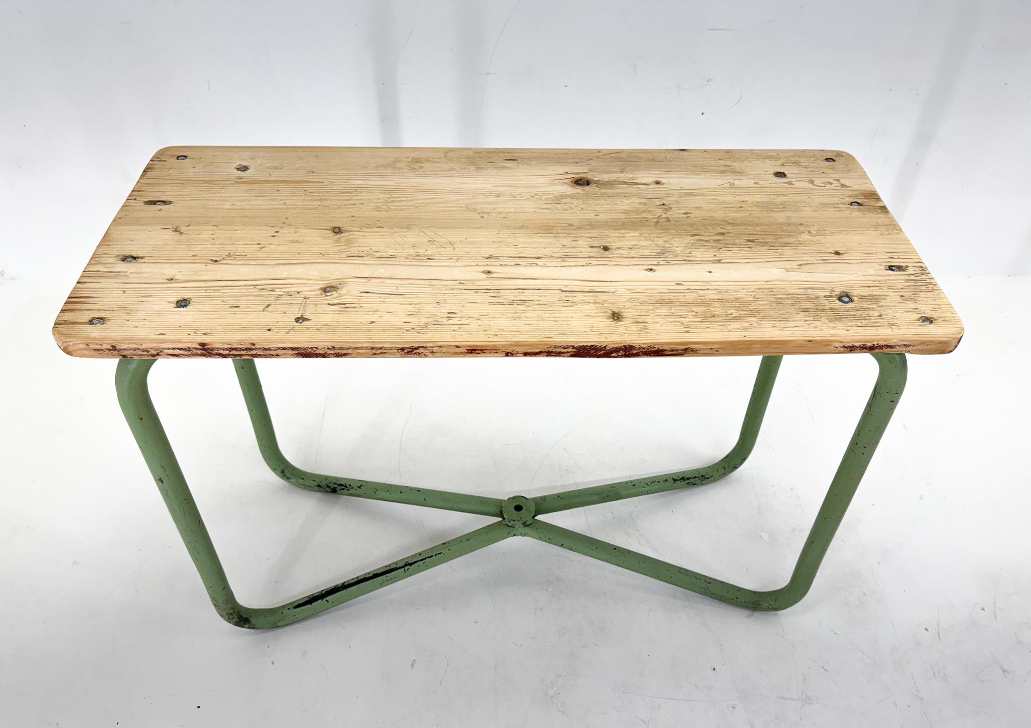 Vintage Industrial Console Table or Side Table, Czechoslovakia In Good Condition For Sale In Praha, CZ