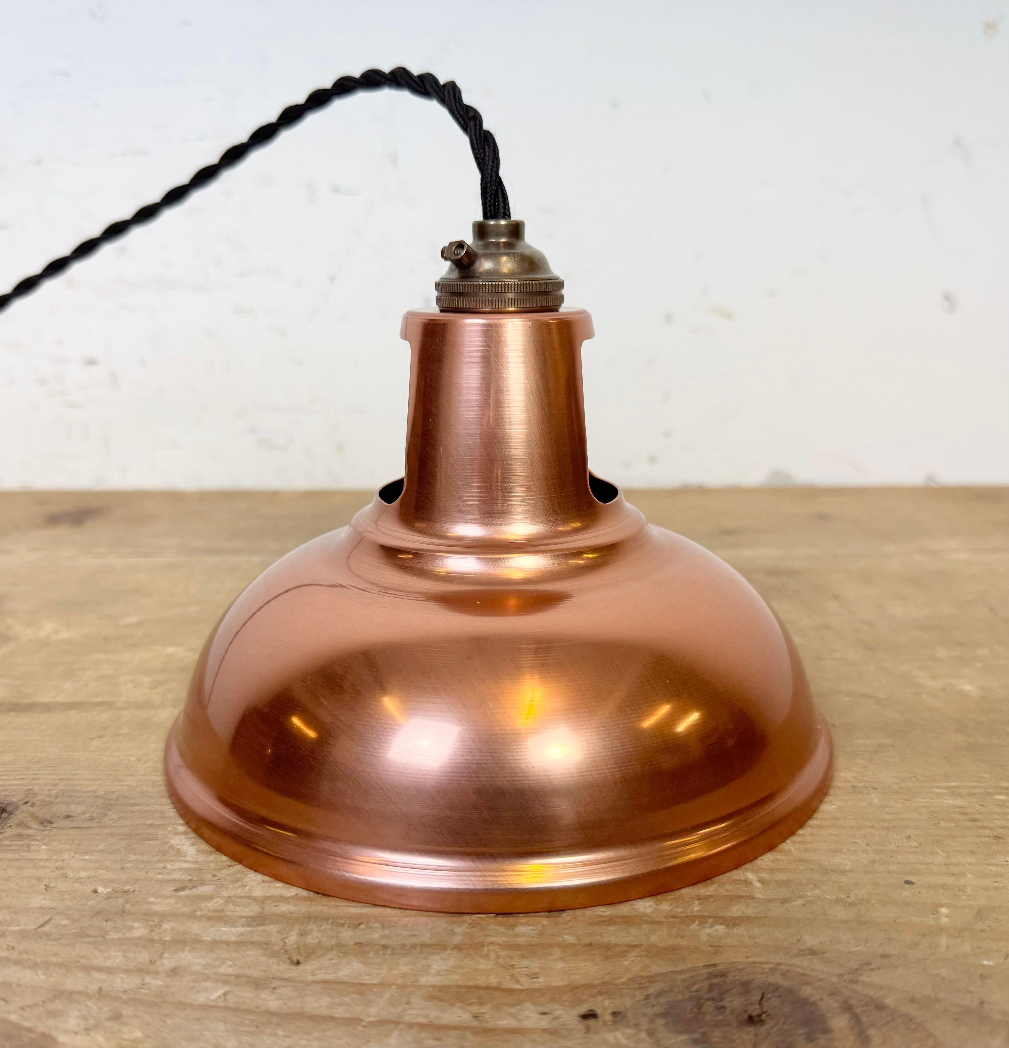 Lampada da soffitto industriale vintage in rame, anni 2000 in vendita 3
