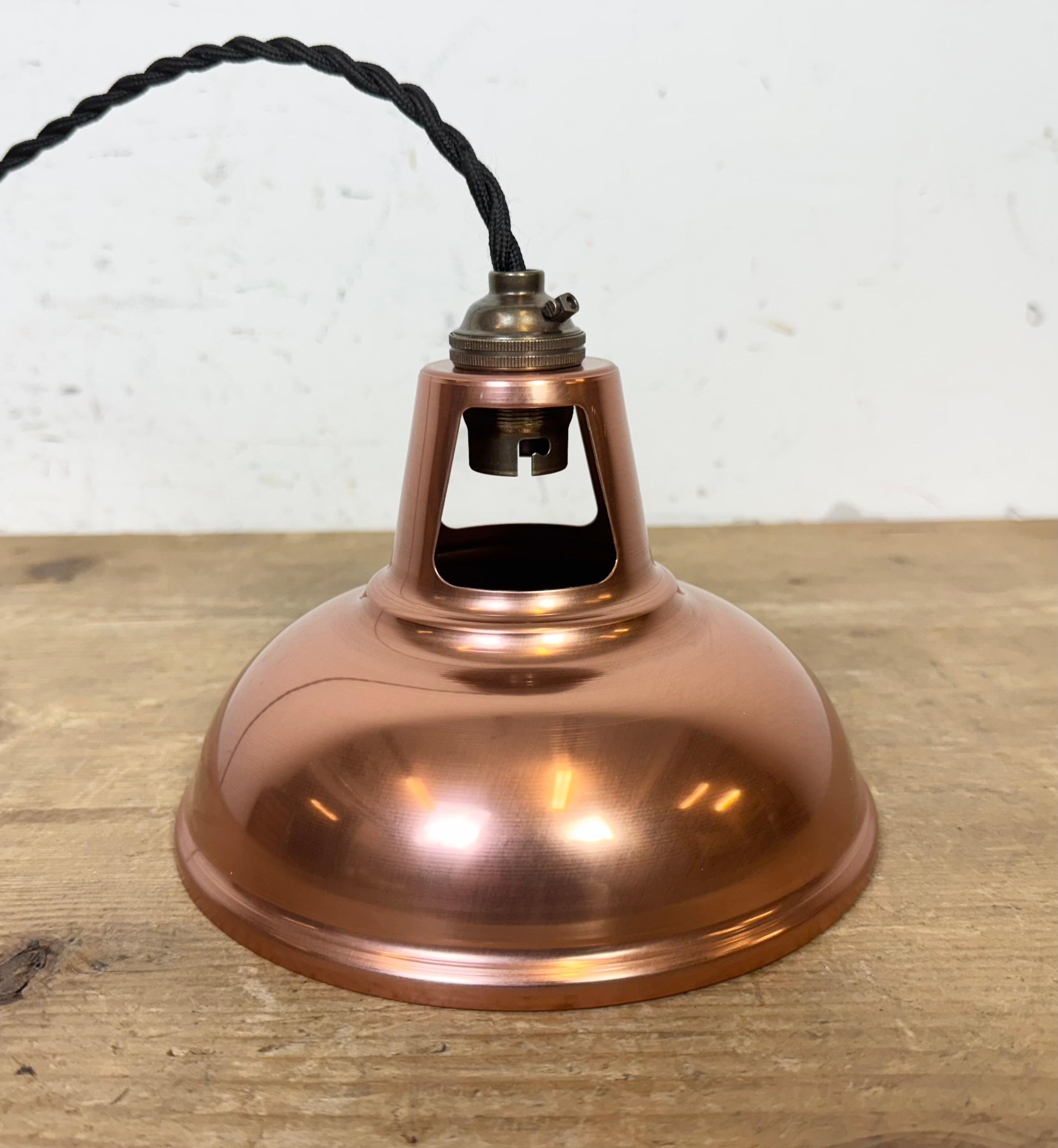 Lampada da soffitto industriale vintage in rame, anni 2000 in vendita 4