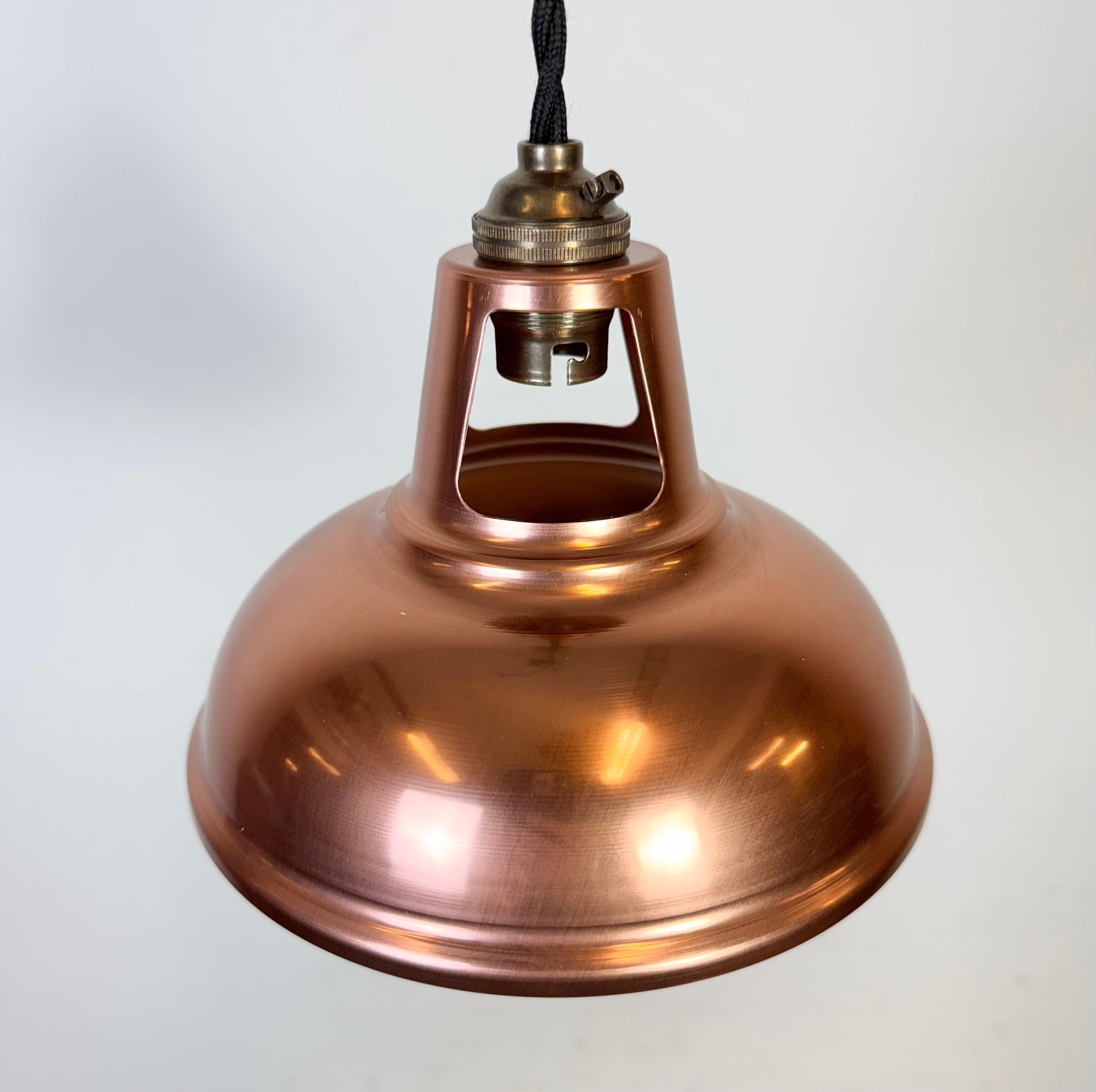 Britannico Lampada da soffitto industriale vintage in rame, anni 2000 in vendita