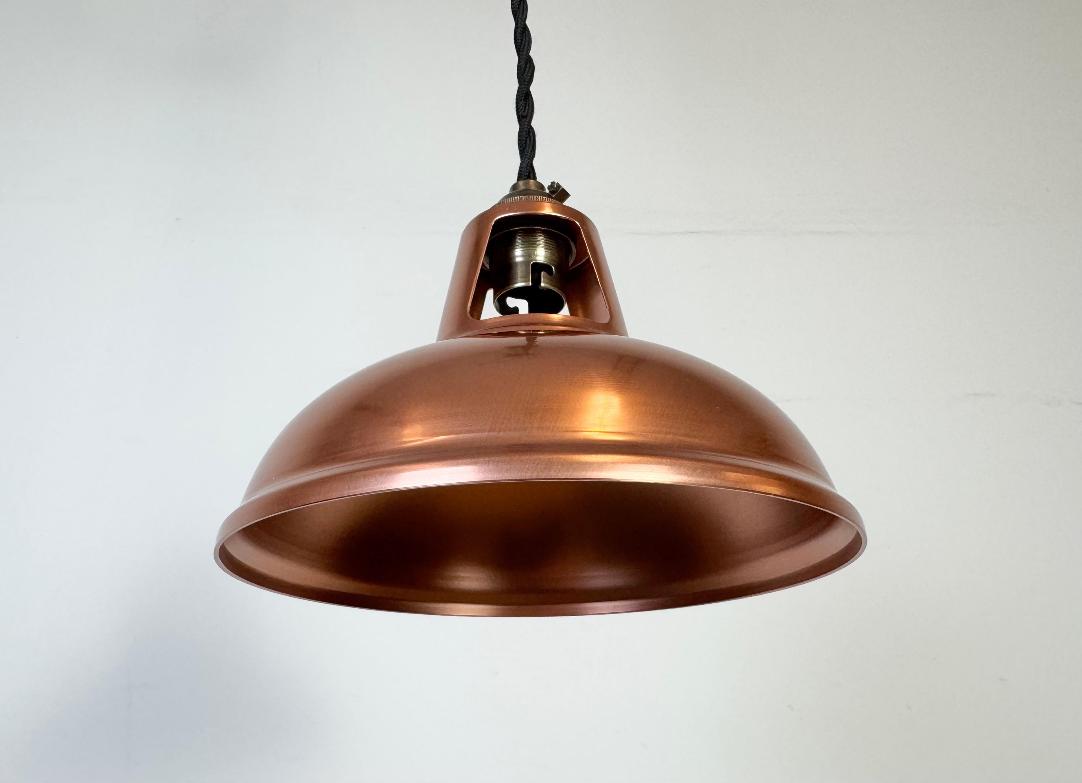 Lampada da soffitto industriale vintage in rame, anni 2000 In condizioni buone in vendita a Kojetice, CZ