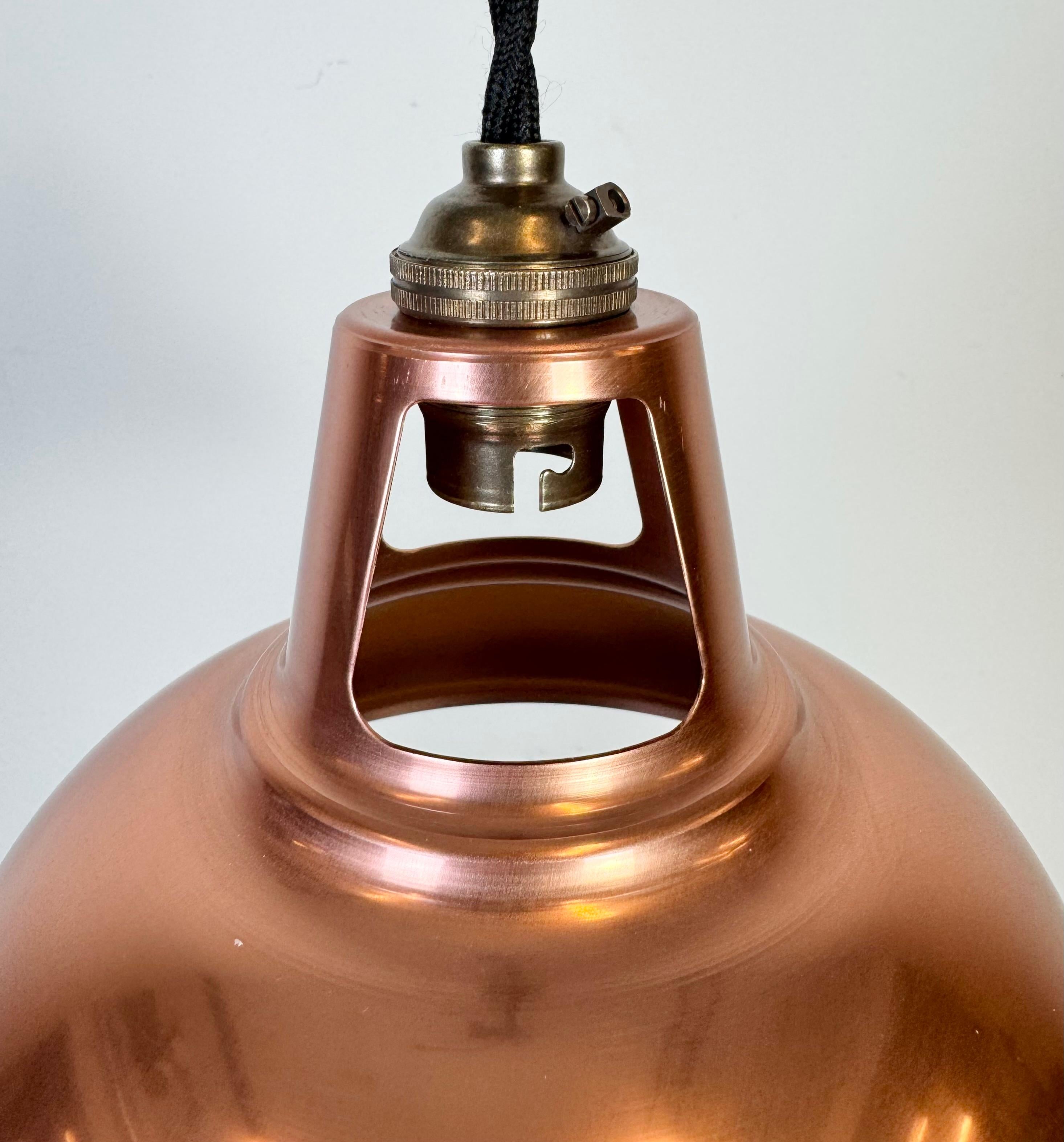 XXI secolo e contemporaneo Lampada da soffitto industriale vintage in rame, anni 2000 in vendita