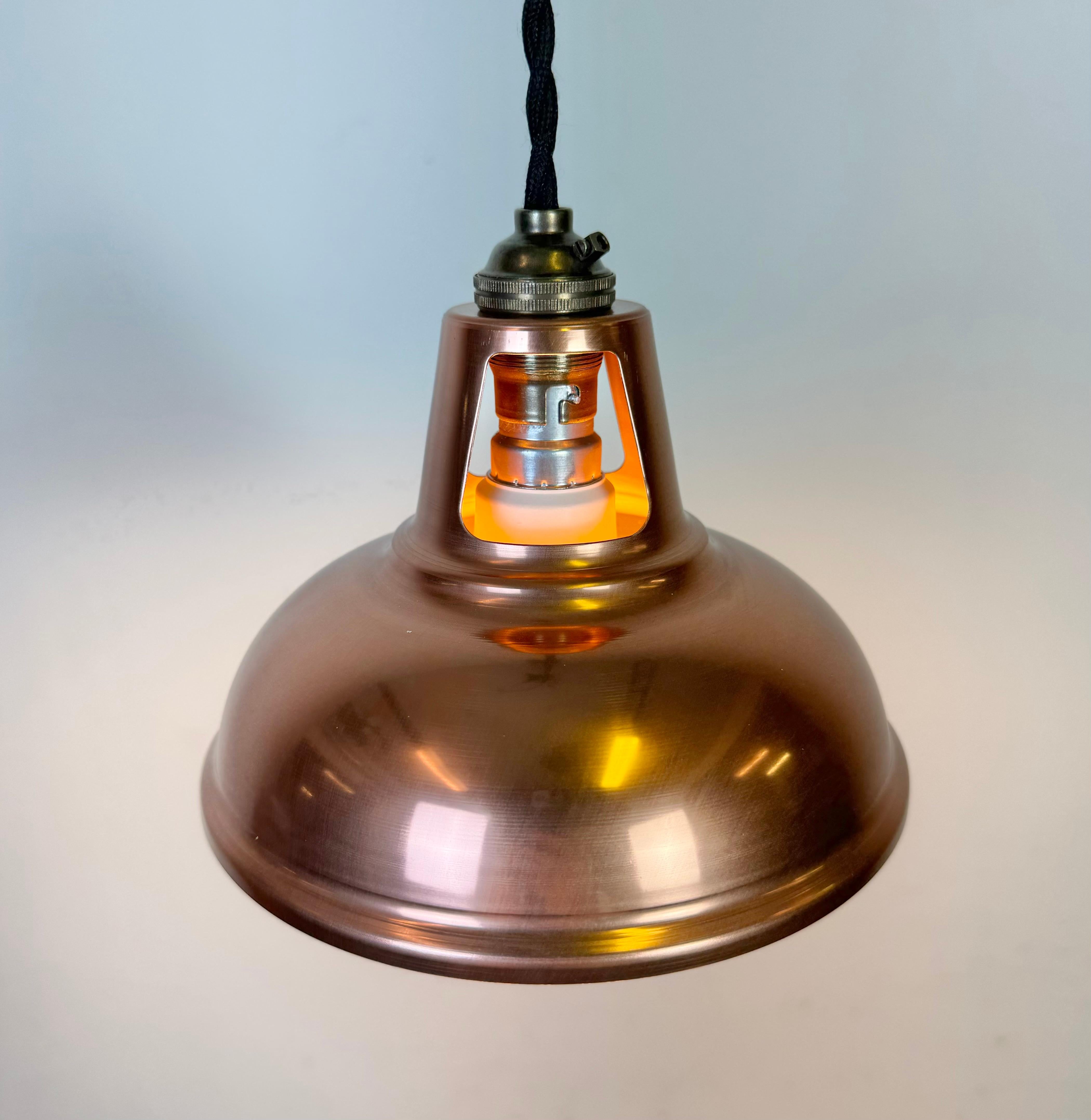 Metallo Lampada da soffitto industriale vintage in rame, anni 2000 in vendita