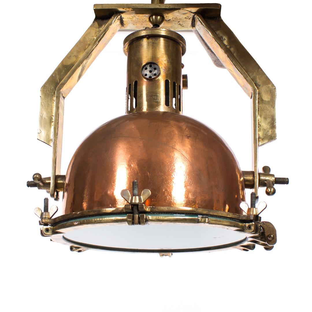 American Vintage Industrial Copper Heat Pendant Light